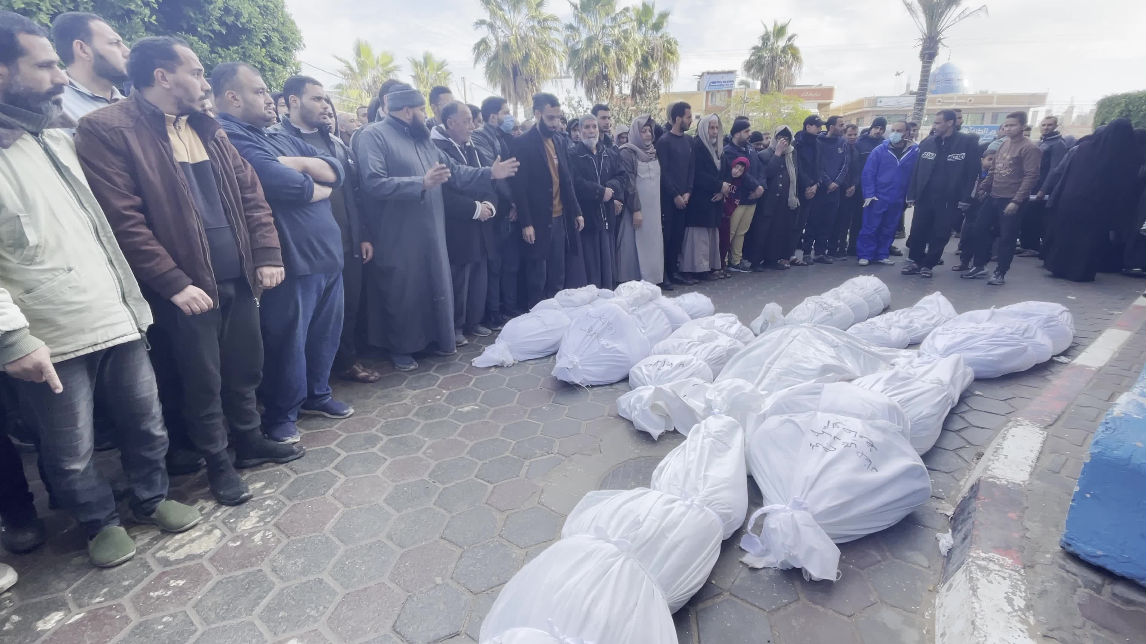 Mass Funeral for Victims of Israeli Strike in Gaza Strip 