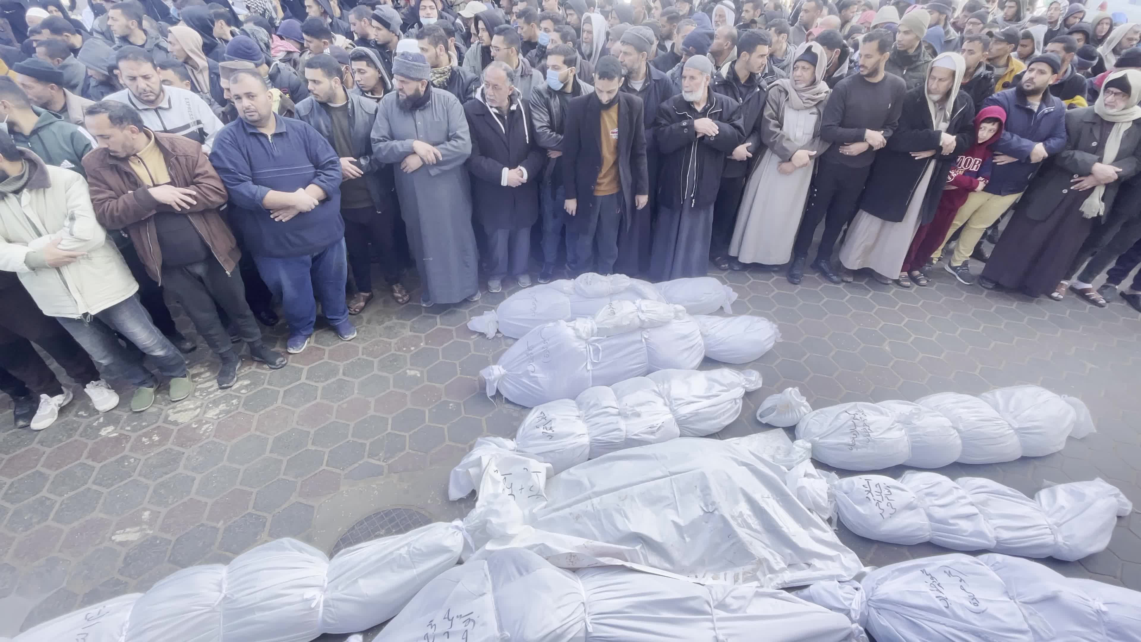 Mass Funeral for Victims of Israeli Strike in Gaza Strip 