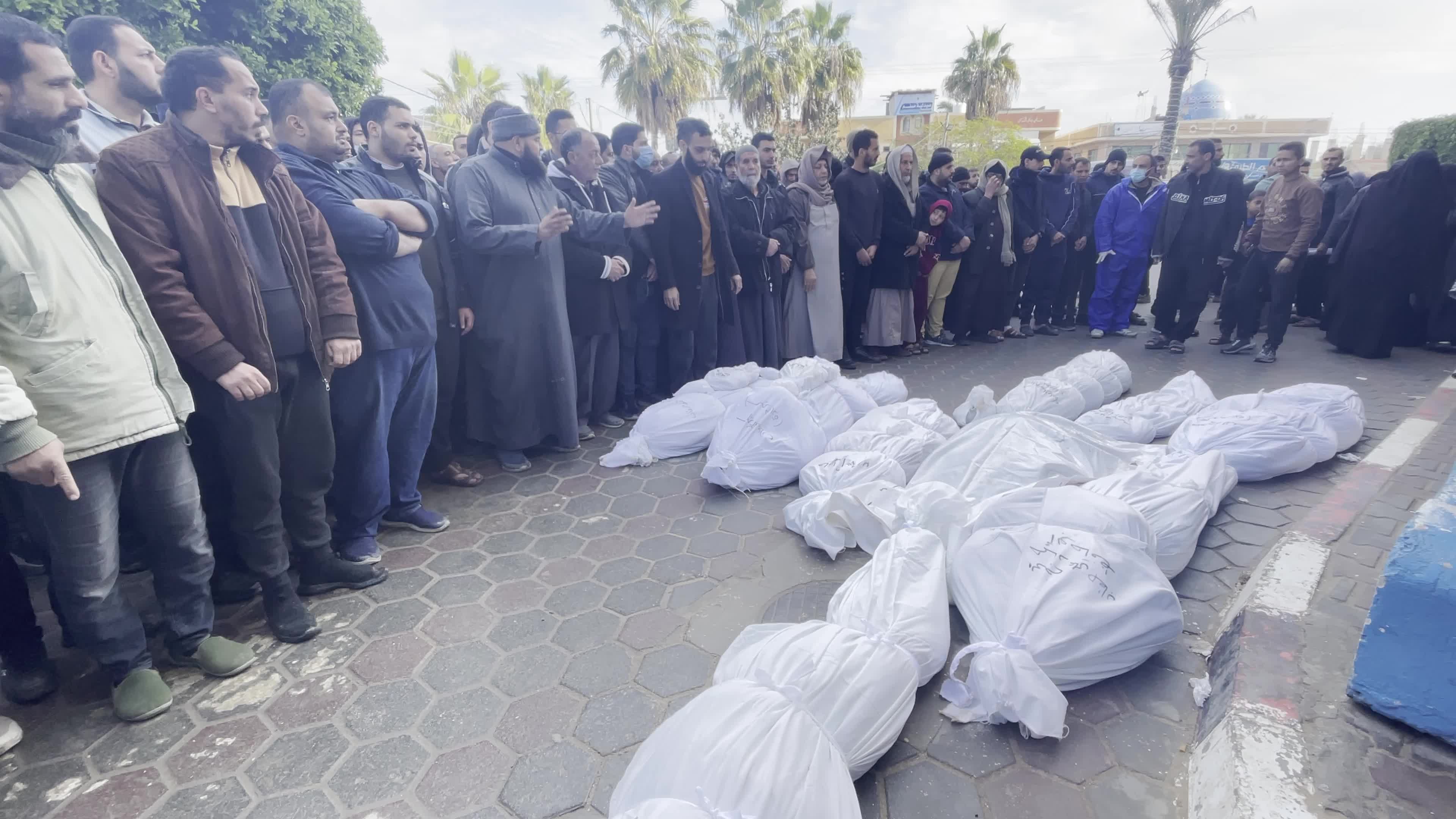 Mass Funeral for Victims of Israeli Strike in Gaza Strip 