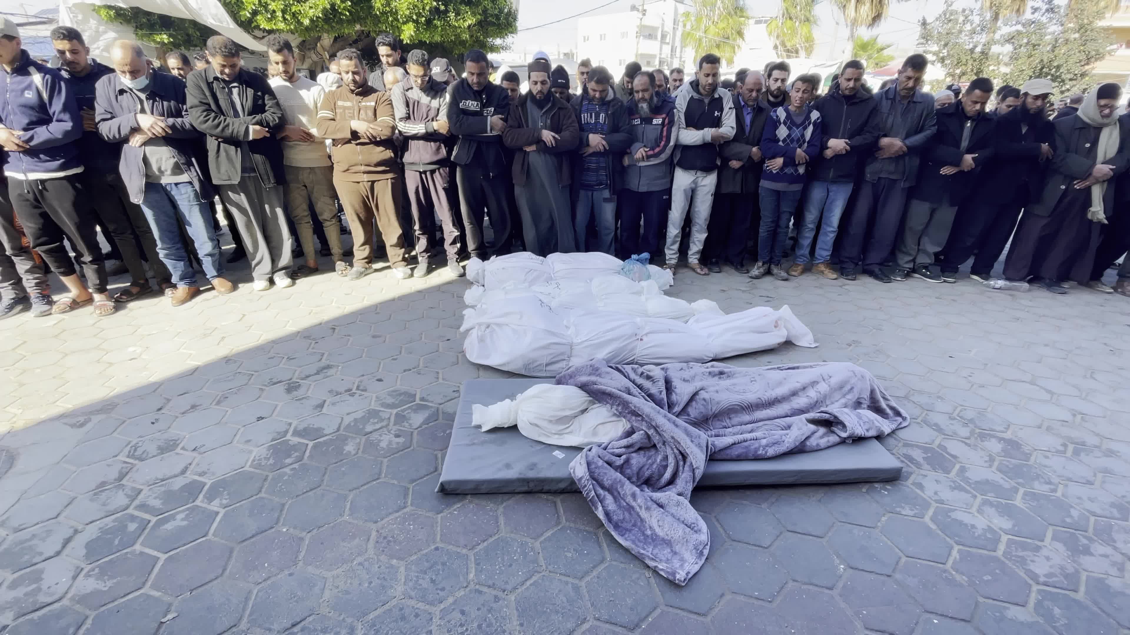 Mass Funeral for Victims of Israeli Strike in Gaza Strip 