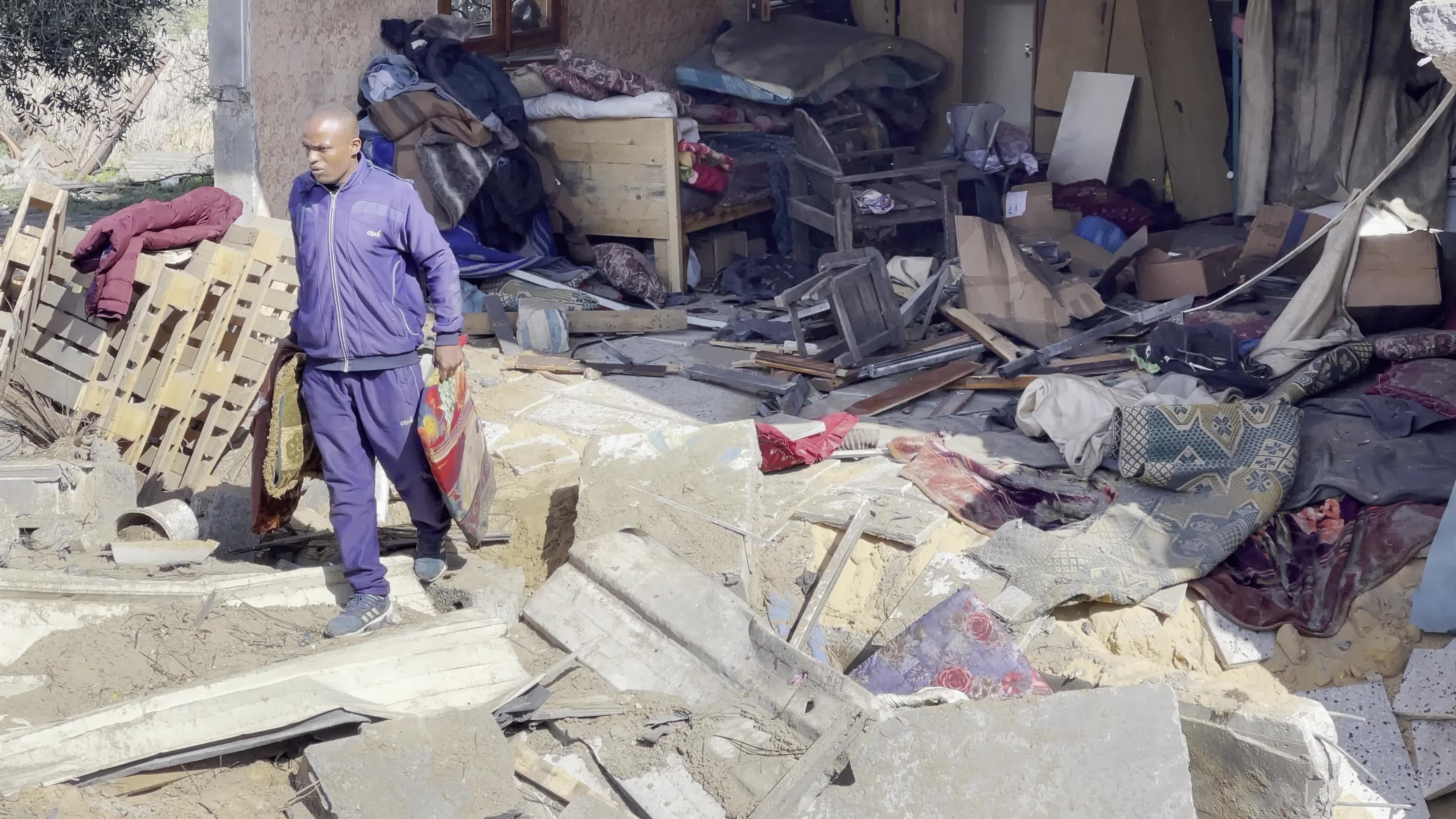 Aftermath of Israeli Airstrike In Gaza
