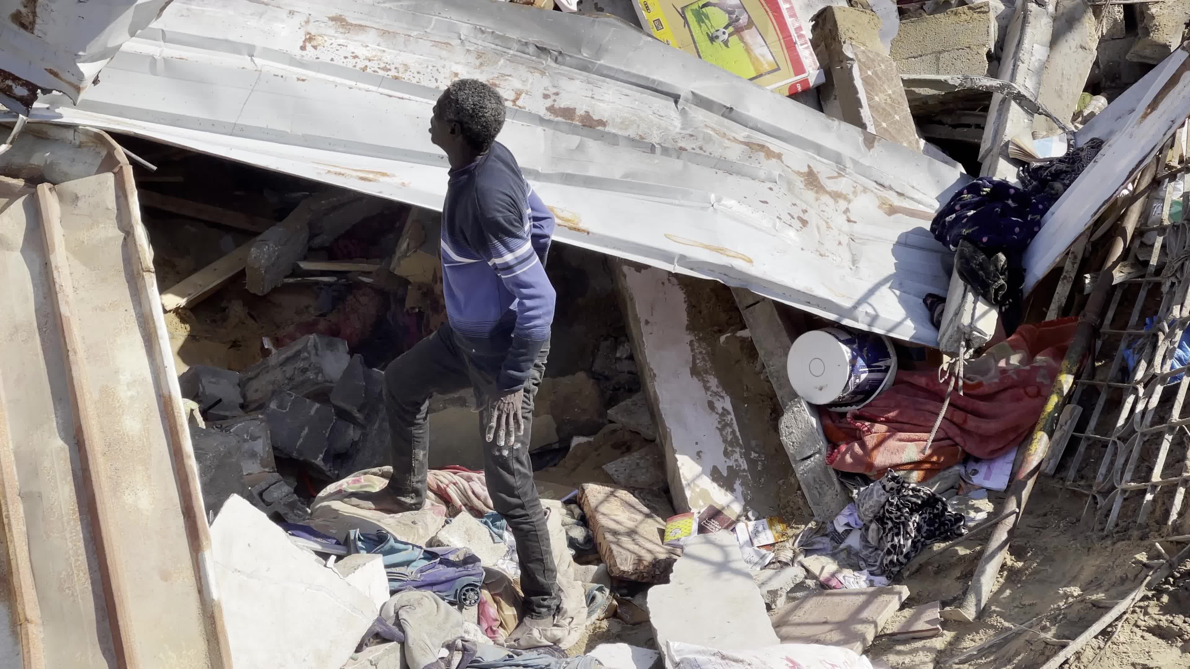 Aftermath of Israeli Airstrike In Gaza