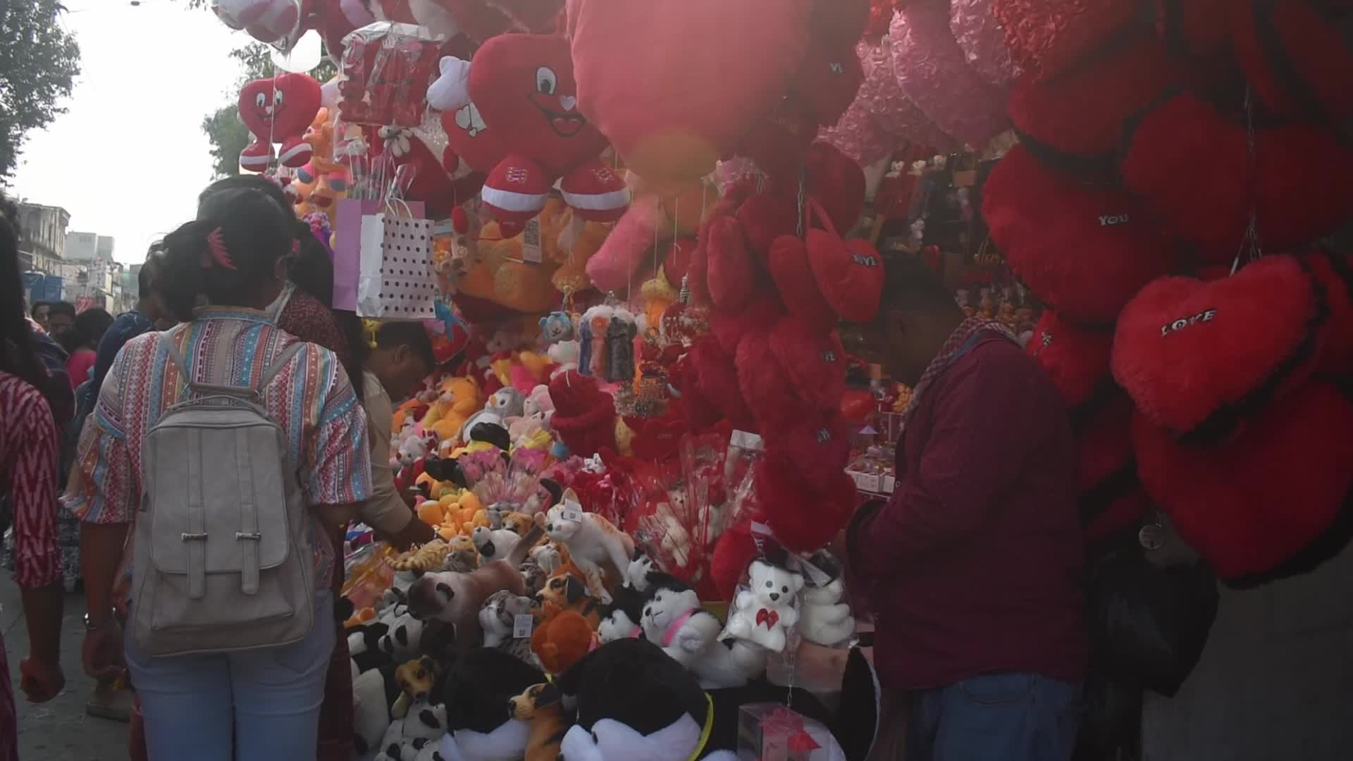 Valentine's Day celebration in Kolkata, India