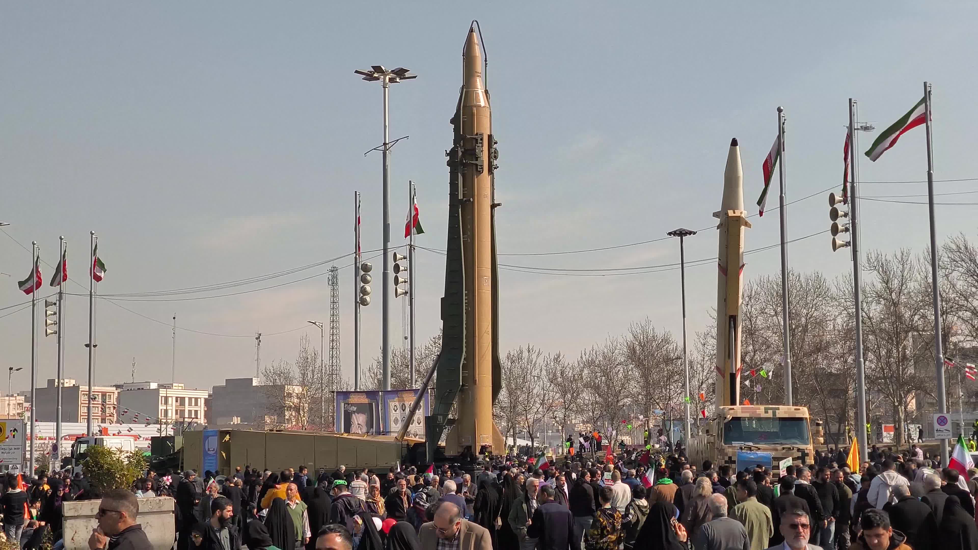 Missile and military UAV exhibition during Islamic Revolution Victory anniversary