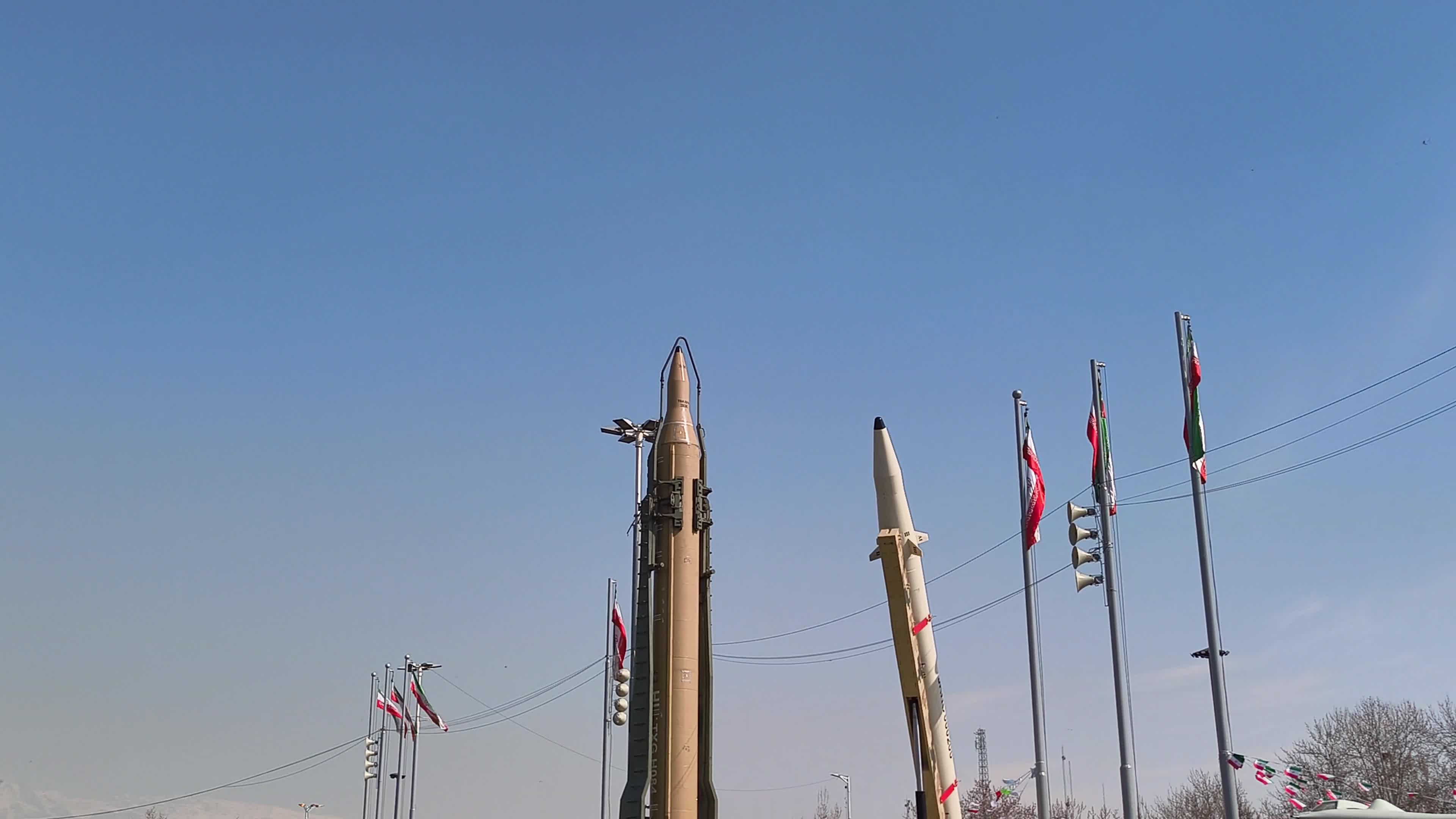 Missile and military UAV exhibition during Islamic Revolution Victory anniversary