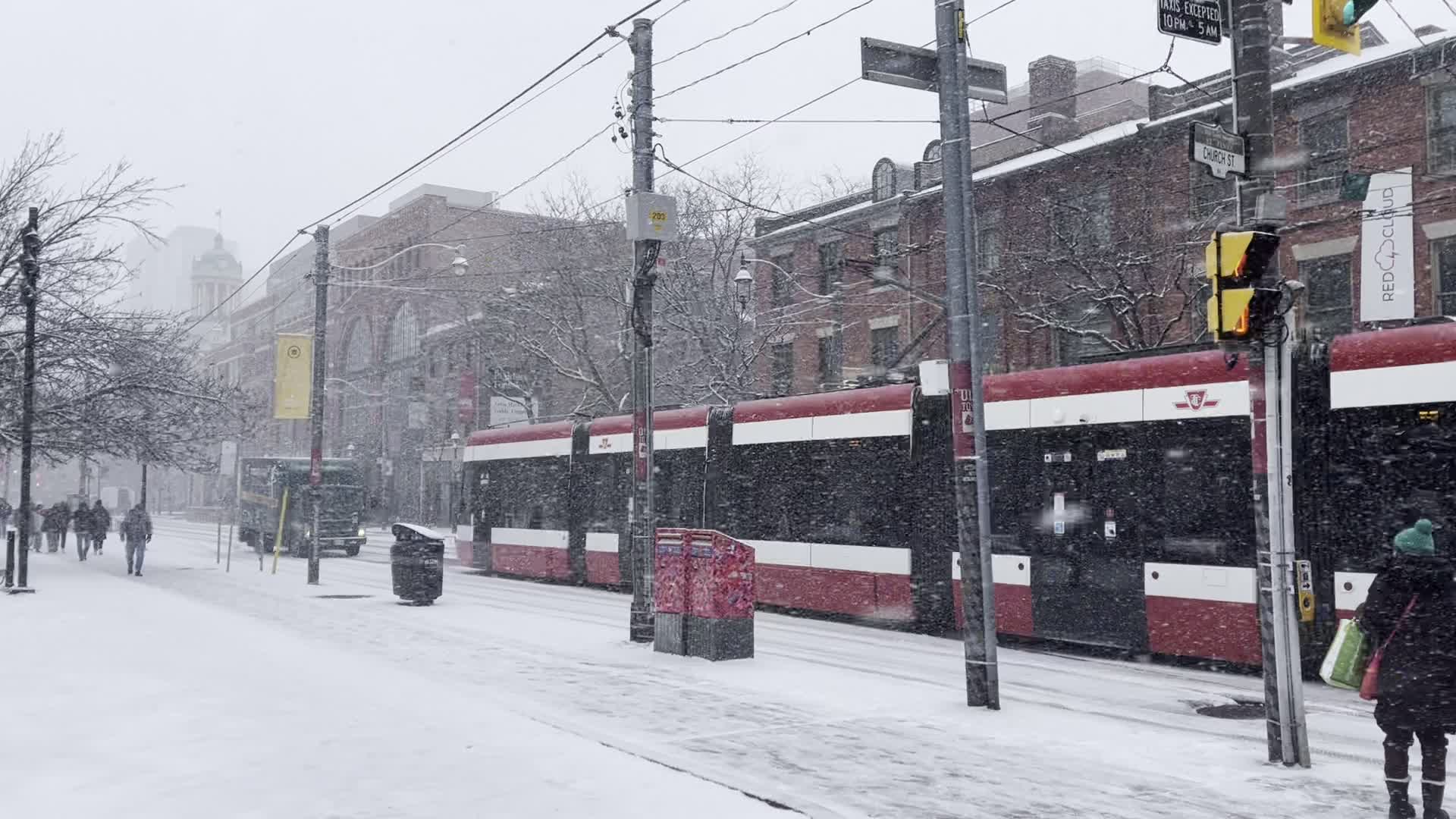 Snowfall in Toronto, Canada