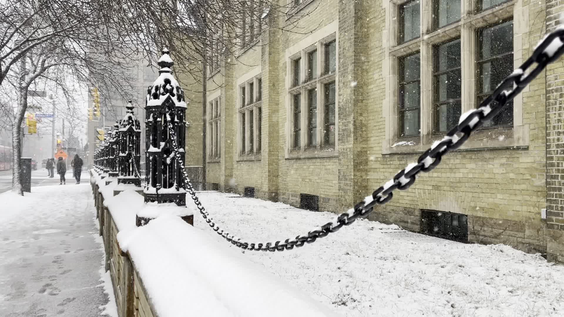 Snowfall in Toronto, Canada
