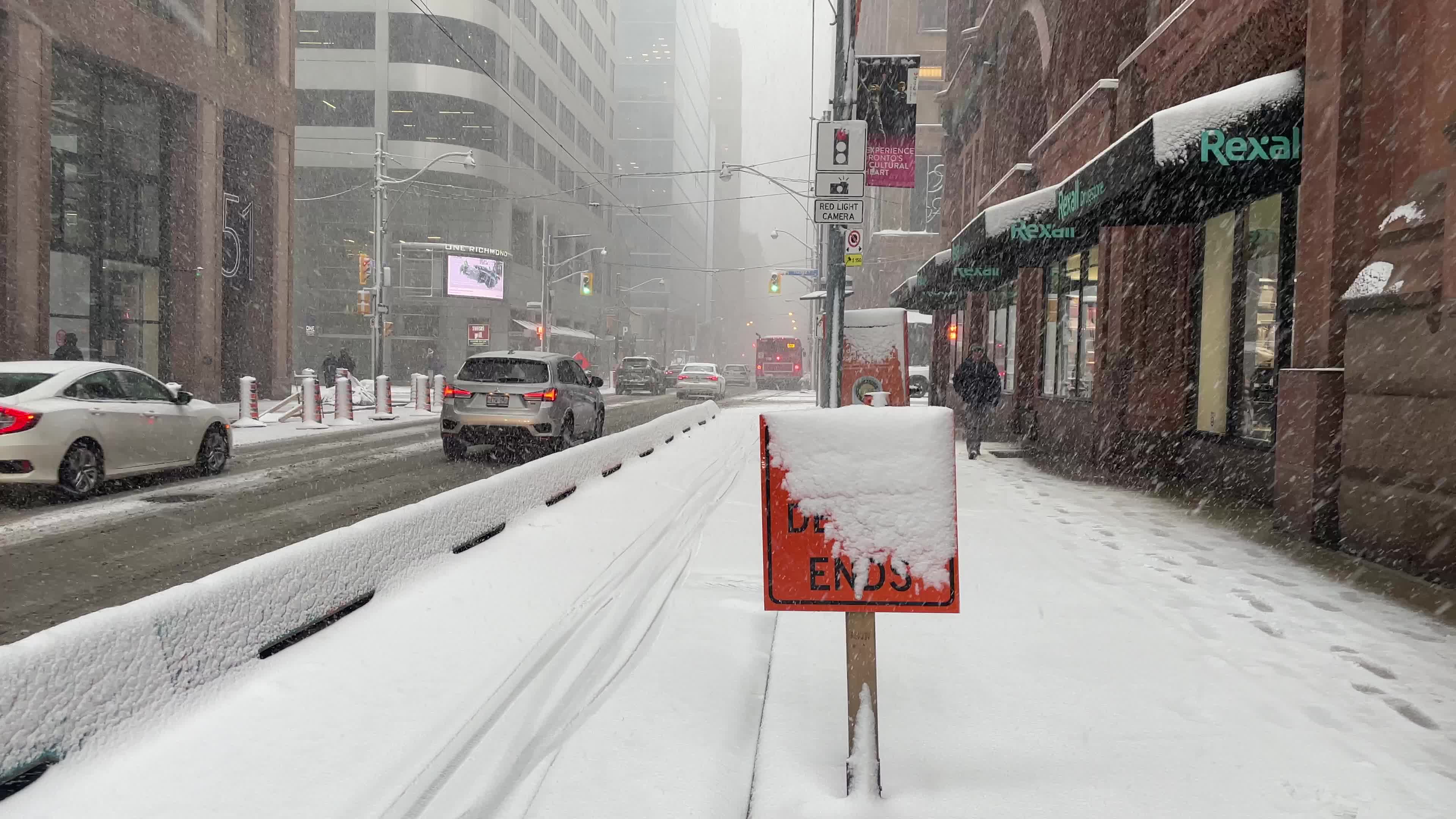 Snowfall in Toronto, Canada
