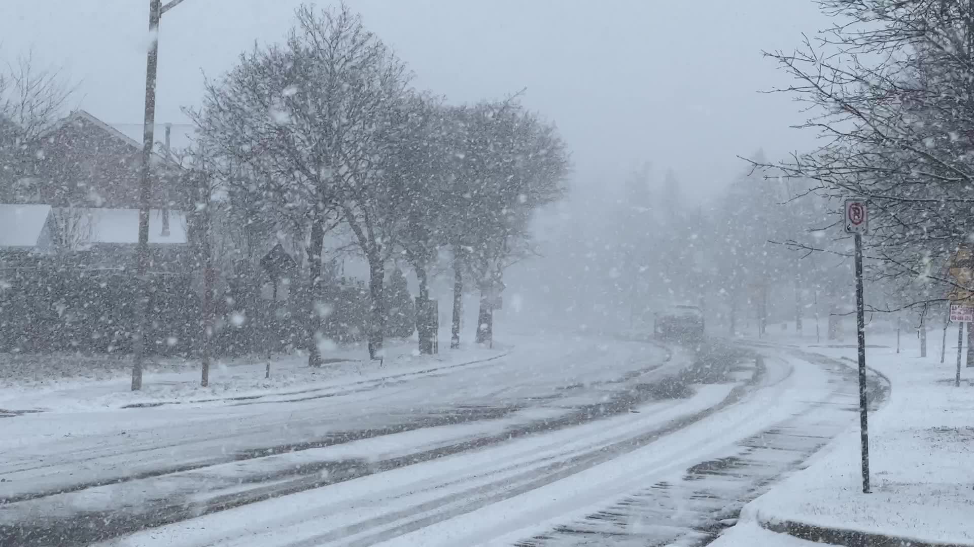 Snowstorm in Toronto, Canada