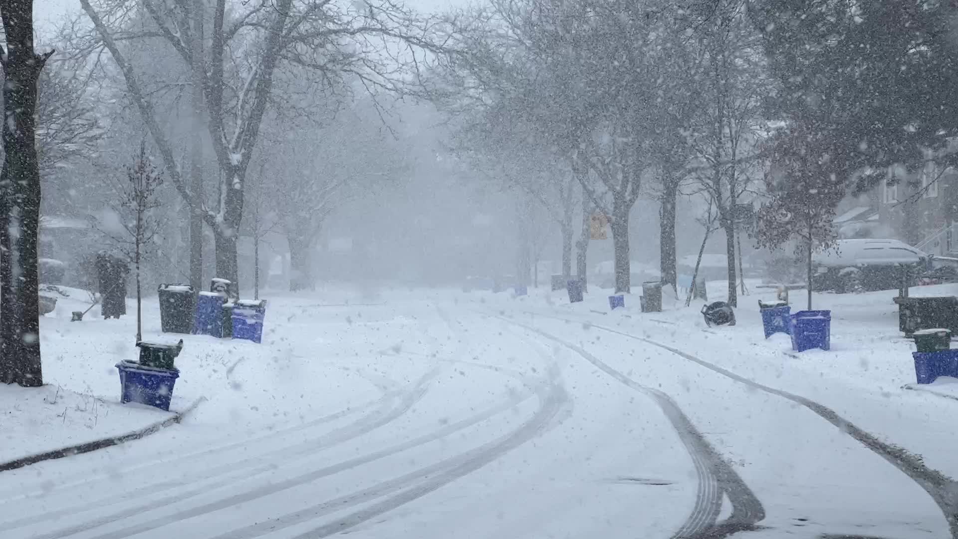 Snowstorm in Toronto, Canada