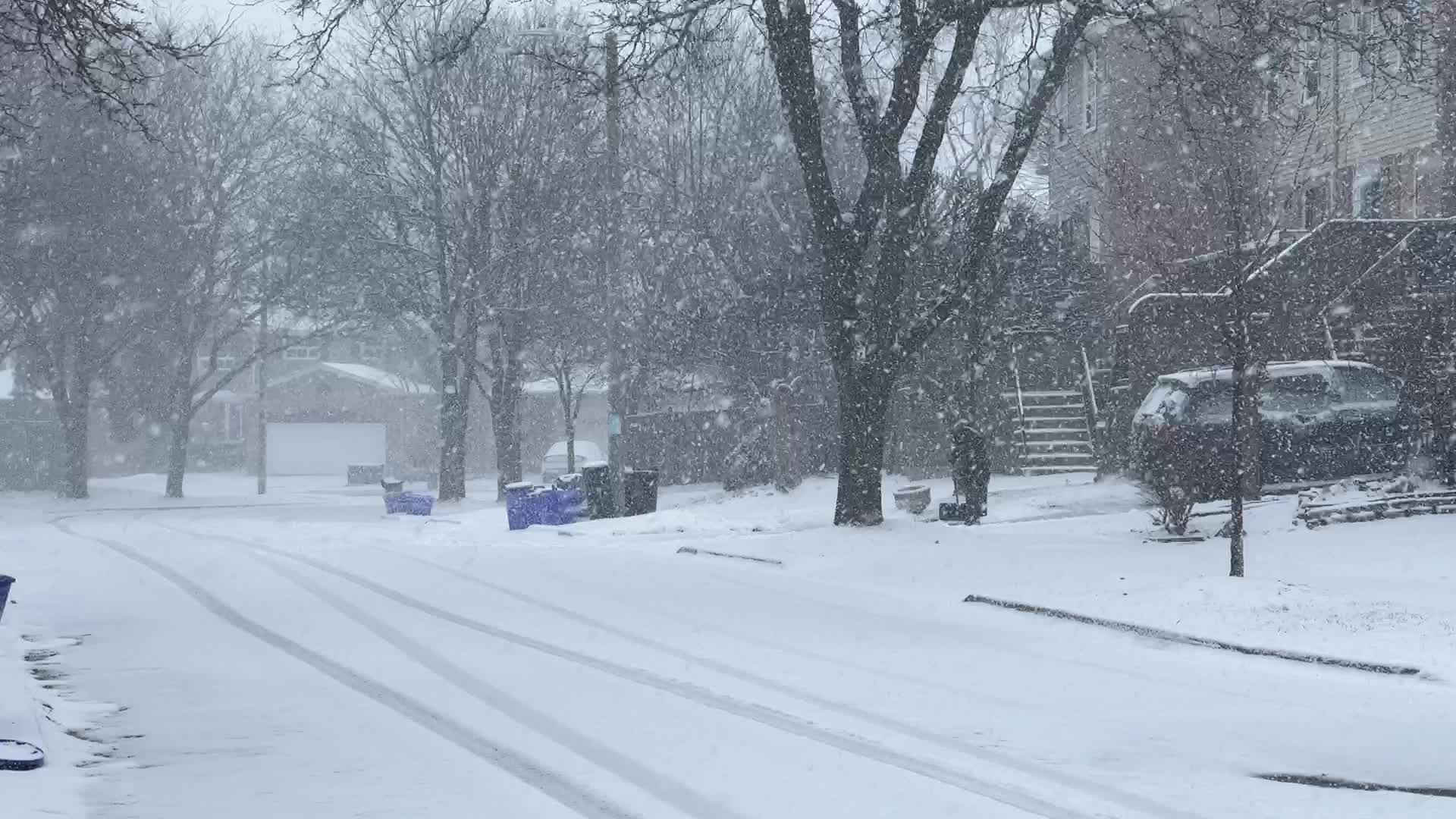 Snowstorm in Toronto, Canada