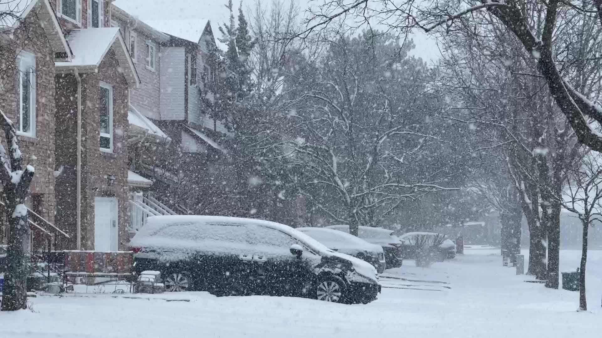 Snowstorm in Toronto, Canada
