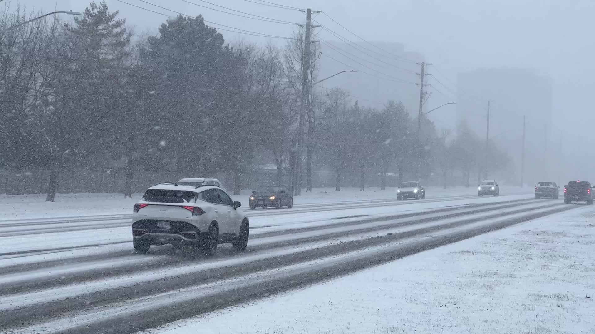 Snowstorm in Toronto, Canada
