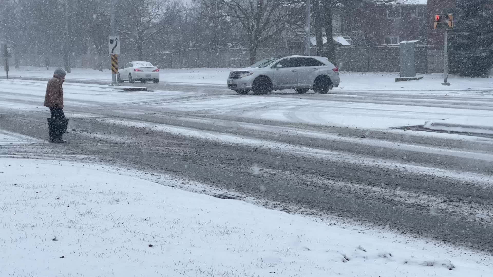 Snowstorm in Toronto, Canada