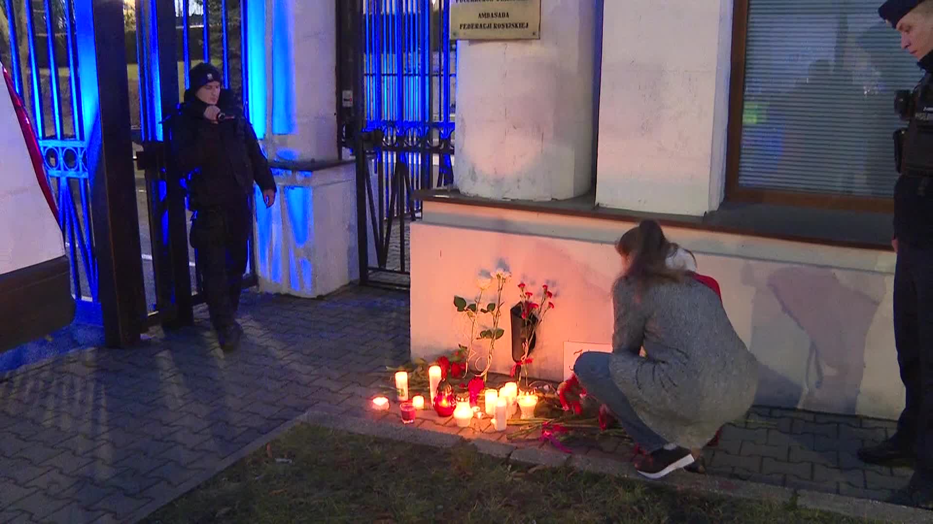 Russian Expats Rally In Warsaw After Navalny's Death
