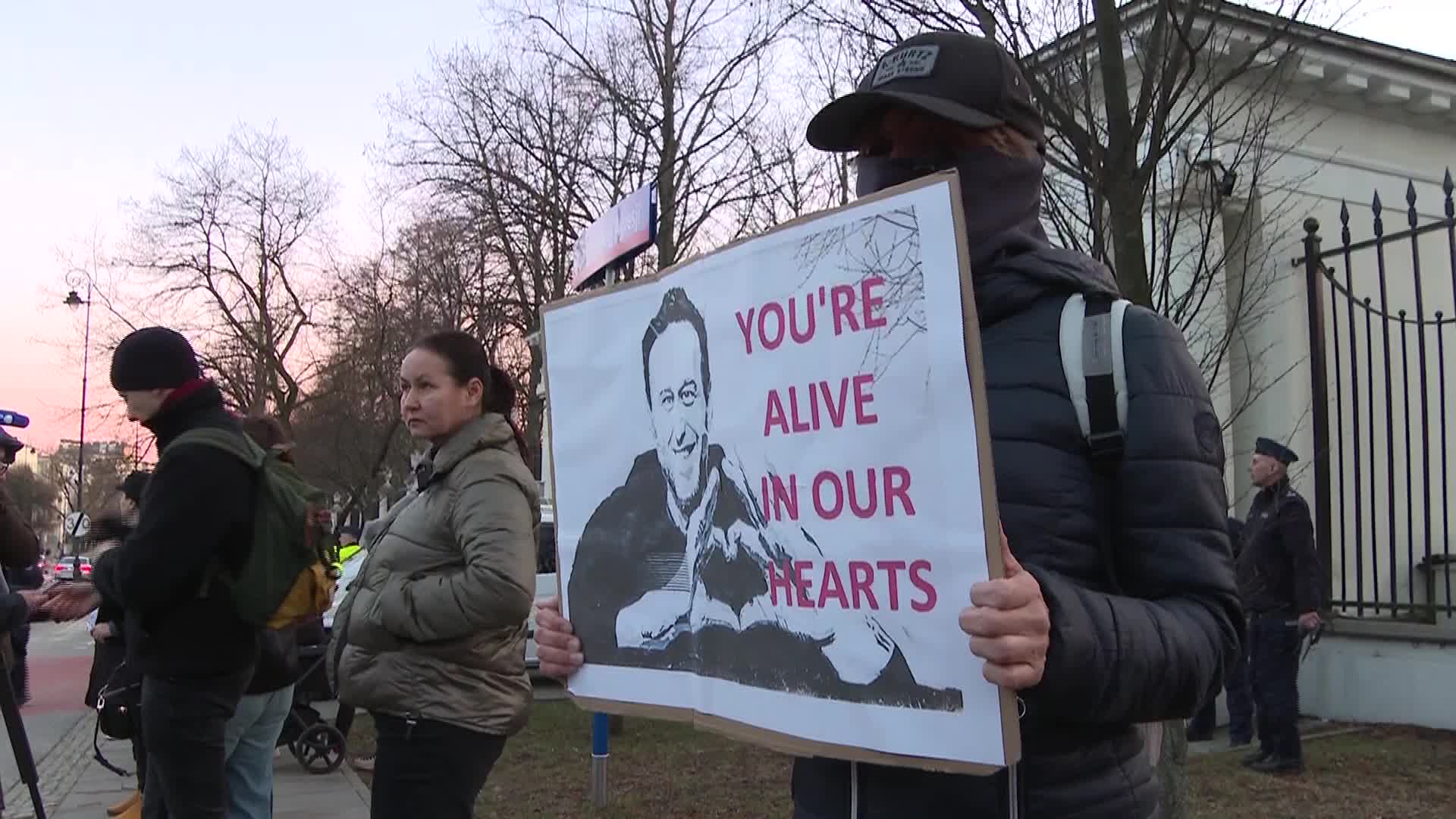 Russian Expats Rally In Warsaw After Navalny's Death