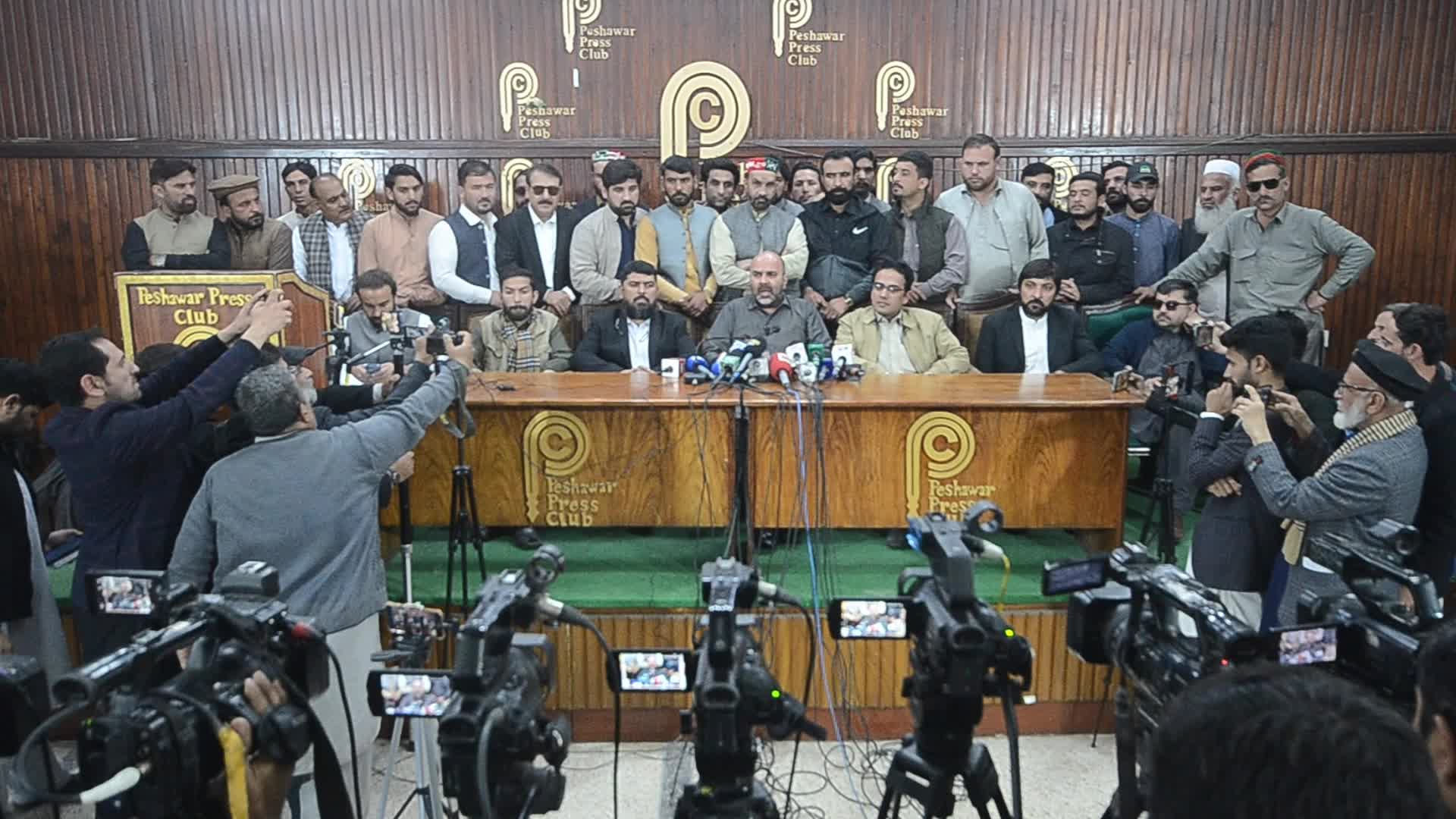 Taimur Khan Jhagra holds a press conference on alleged rigging in general elections in Pakistan 