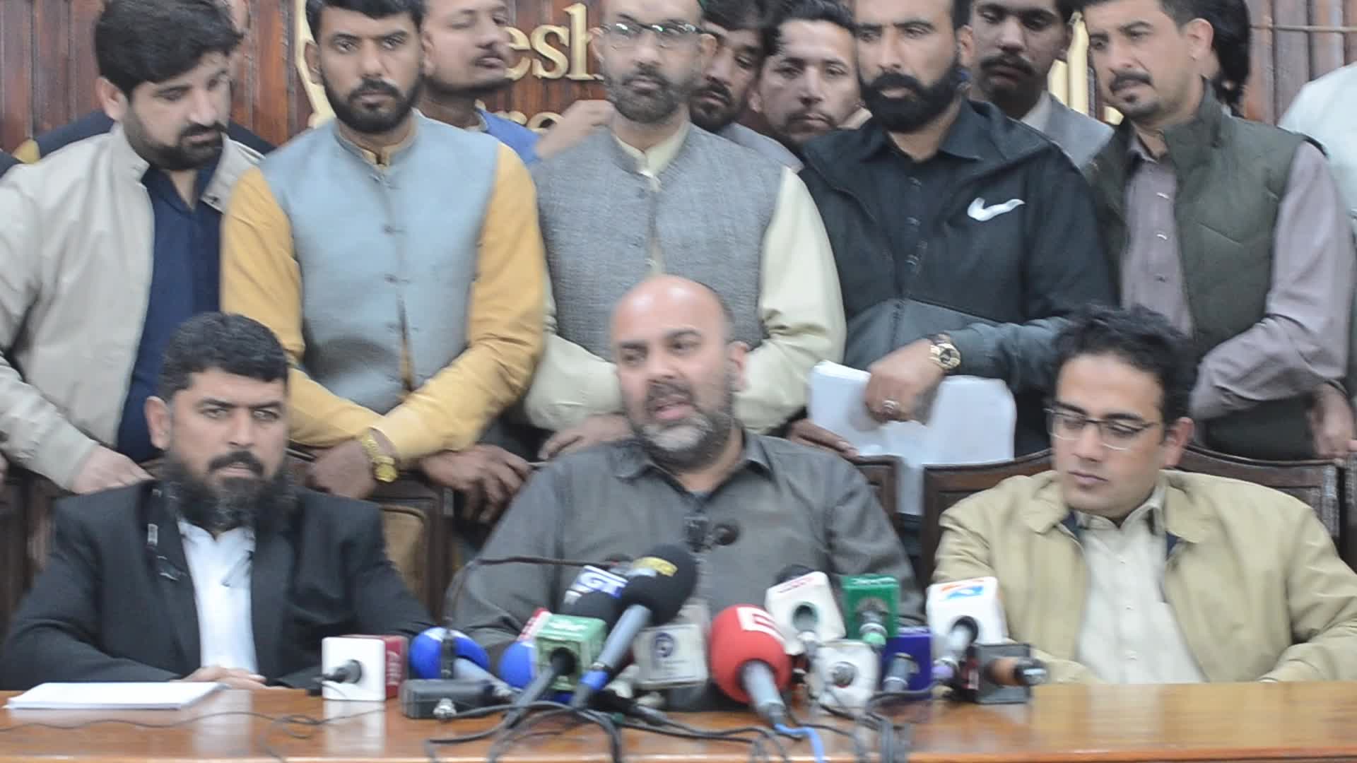 Taimur Khan Jhagra holds a press conference on alleged rigging in general elections in Pakistan 