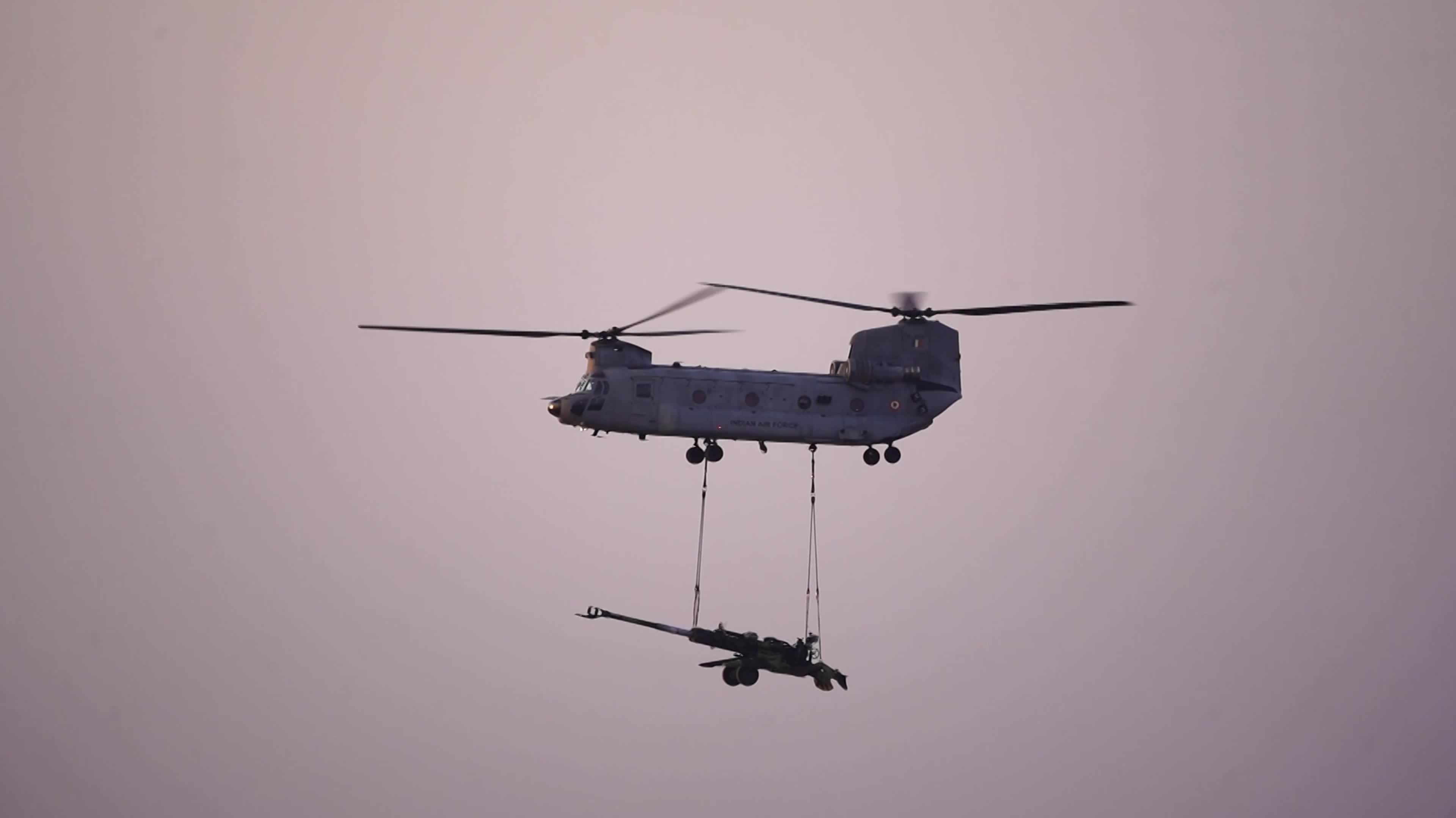 Indian Air Force (IAF) personnel at fire-power demonstration Vayu Shakti 2024