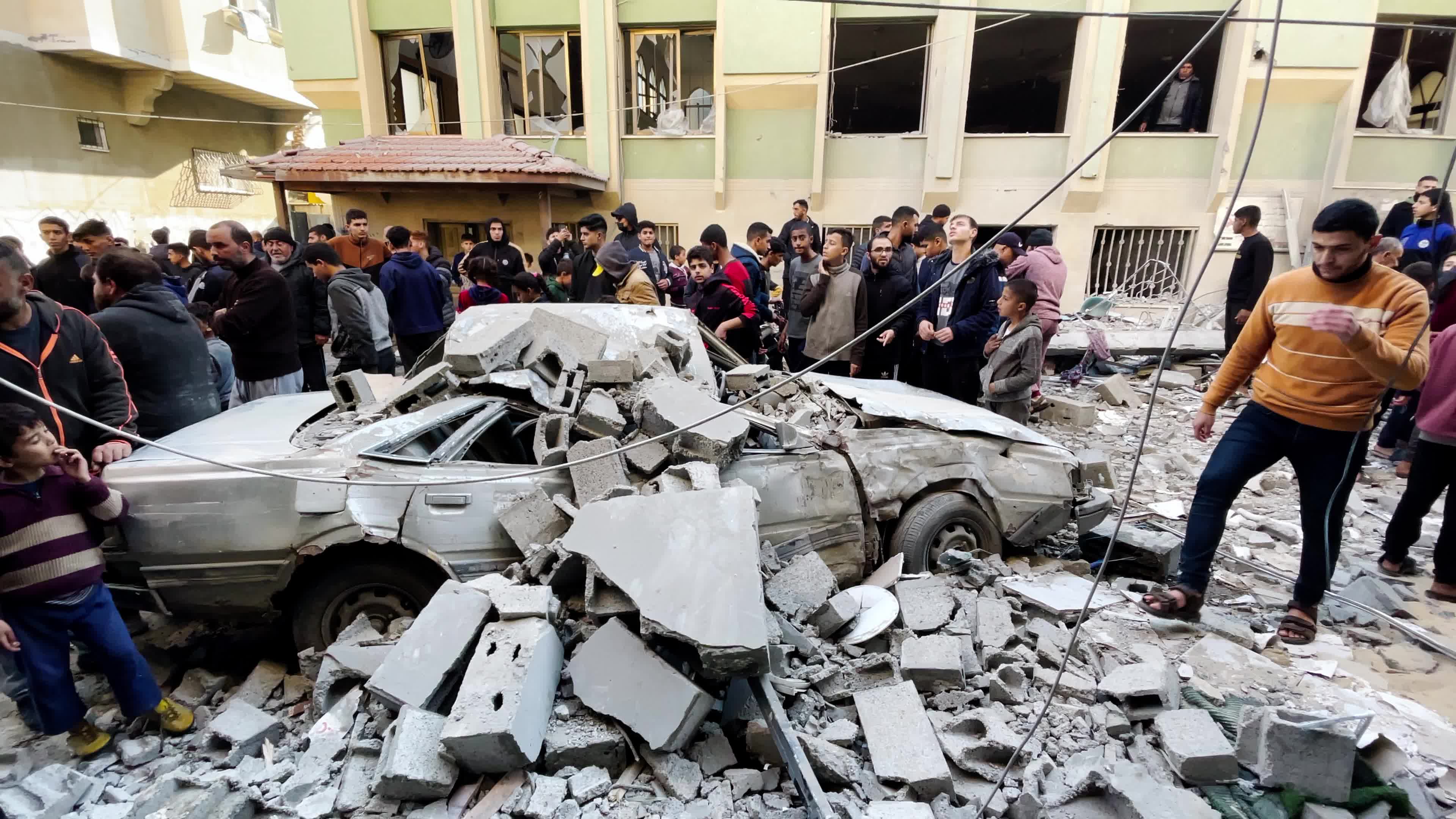 Aftermath Of Israeli Airstrike in Deir al-Balah