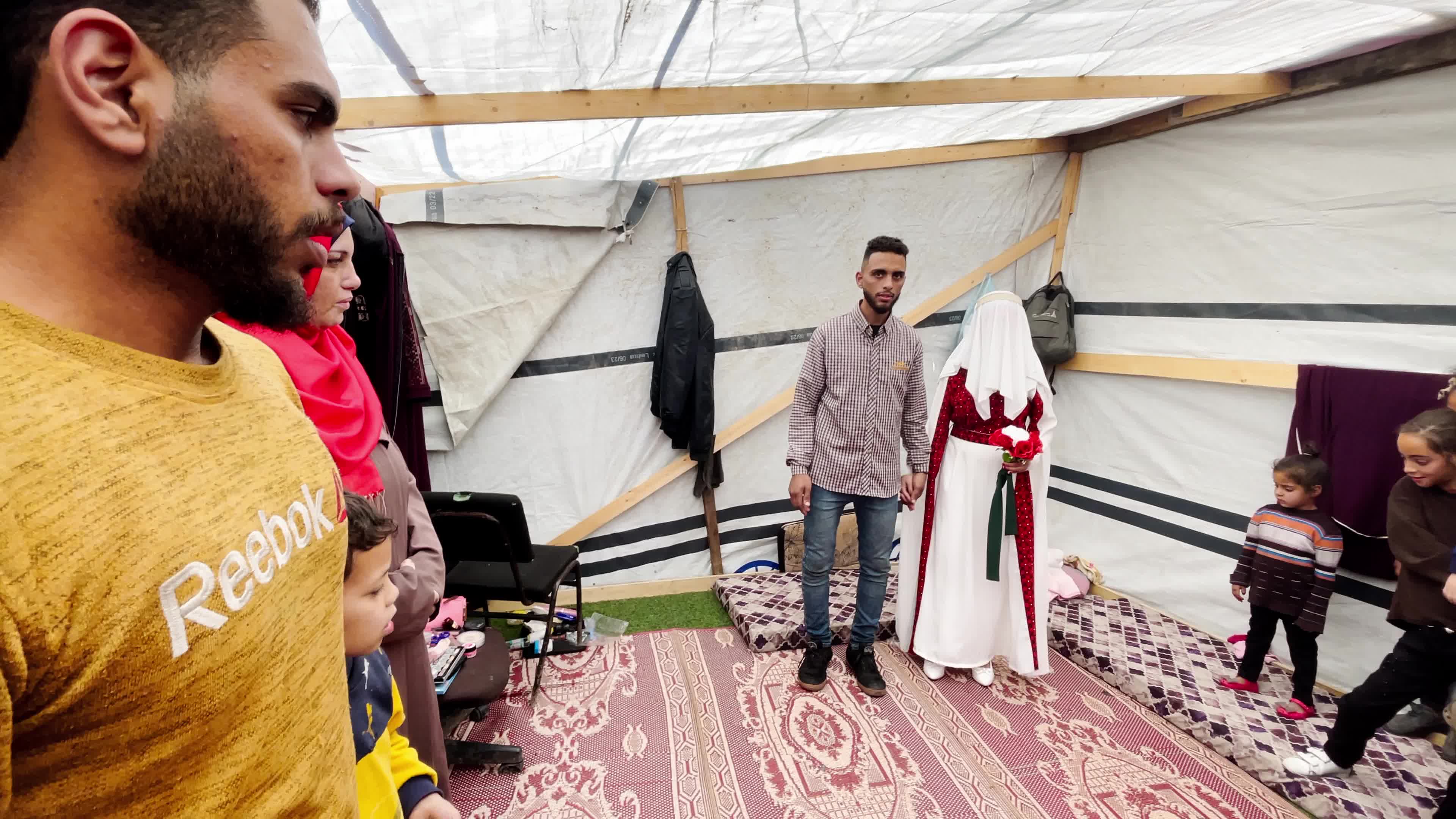 Palestinian Couple's Wedding Amid Hamas-Israel Conflict