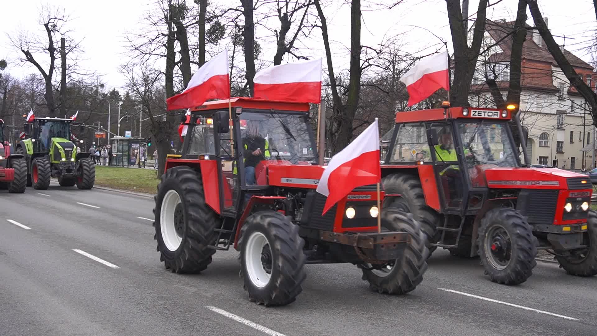 Farmers Block Roads In Gdansk, Poland