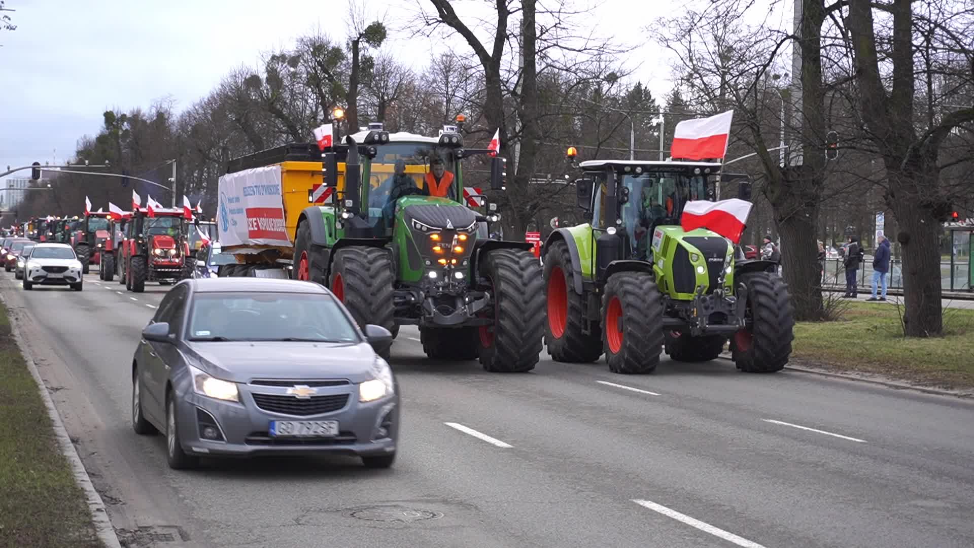 Farmers Block Roads In Gdansk, Poland