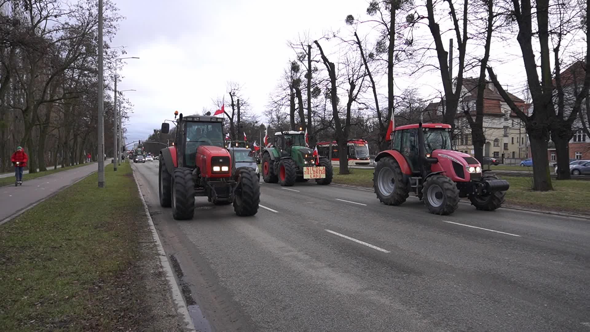 Farmers Block Roads In Gdansk, Poland