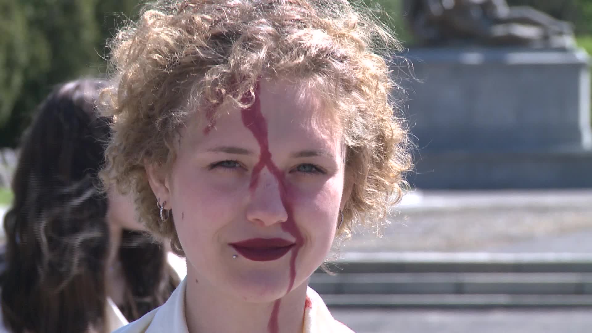 Ukrainians block Russian ambassador path in Warsaw