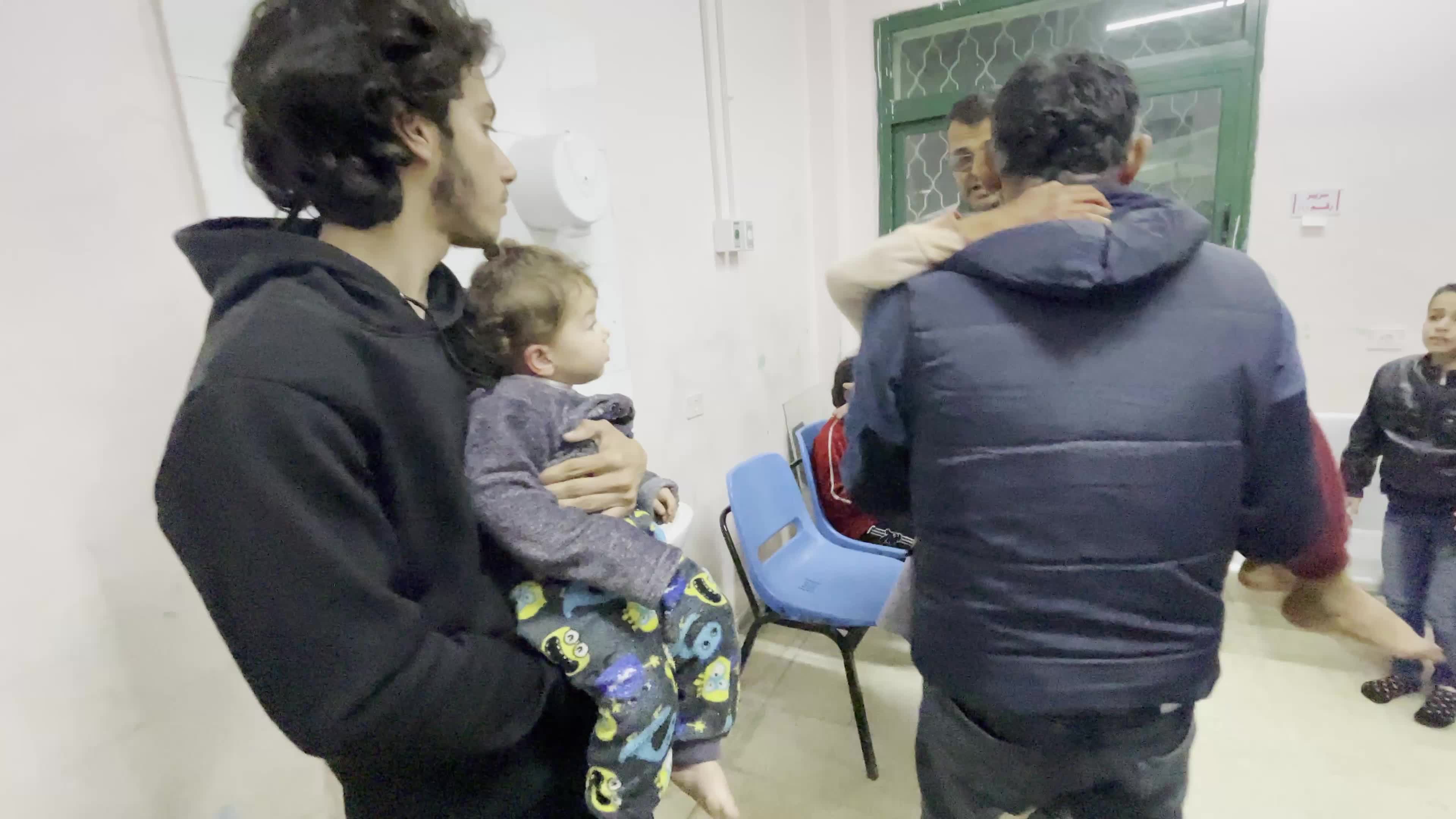 Injured Rushed to Hospital After Israeli Airstrike in Gaza Amid Hamas Clash