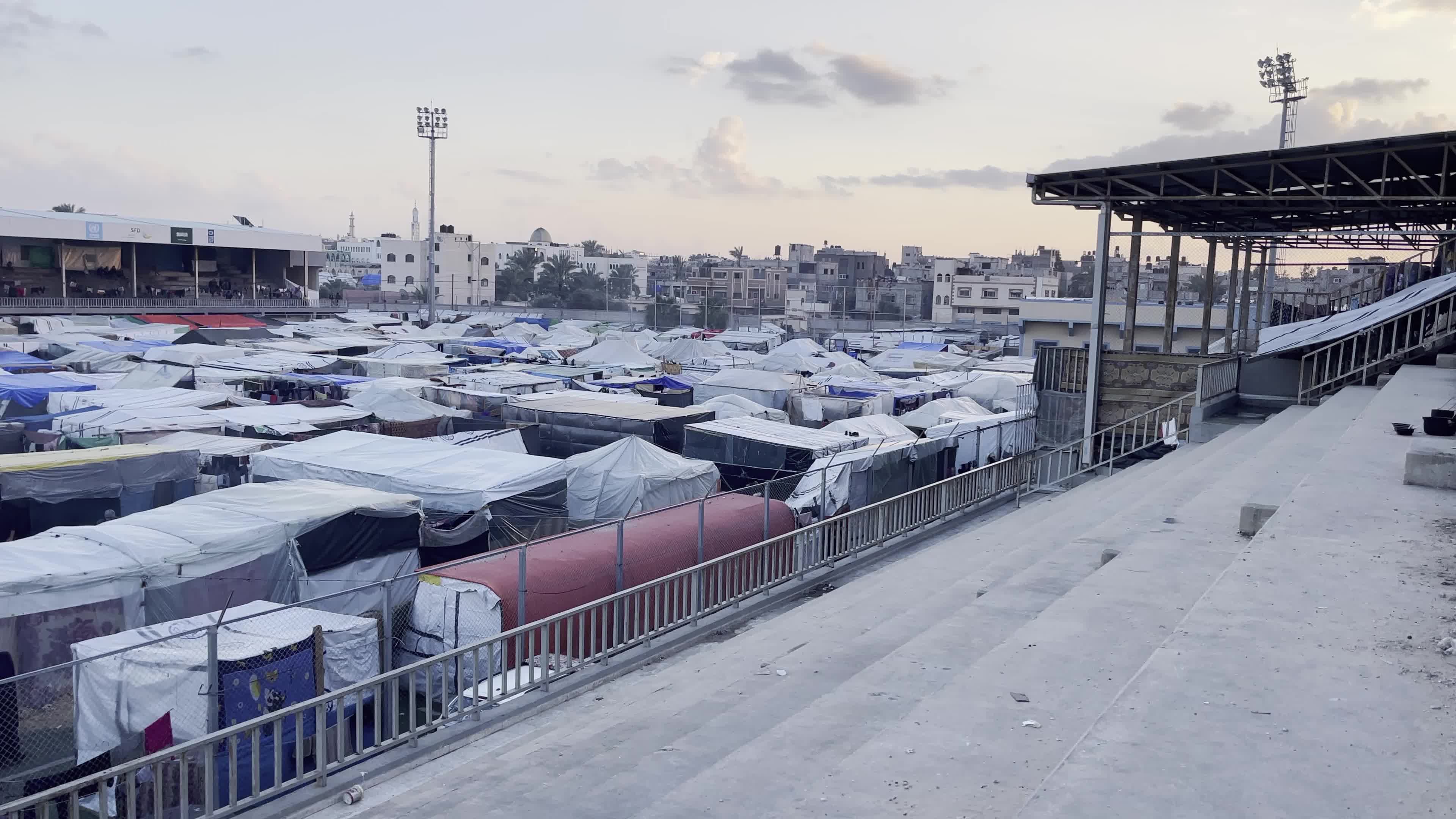 Makeshift Camp in Gaza Amid Hamas-Israel Conflict