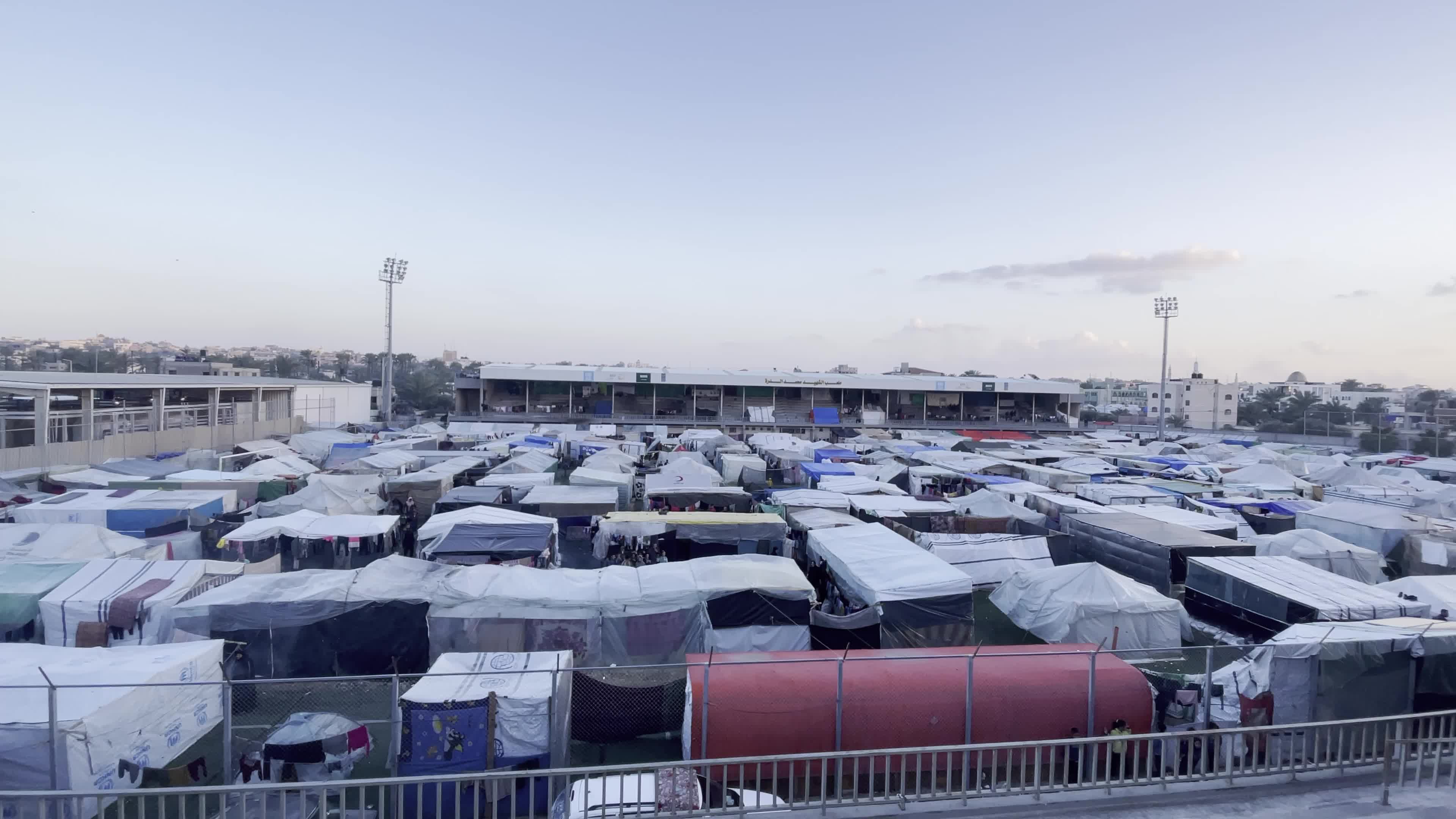 Makeshift Camp in Gaza Amid Hamas-Israel Conflict