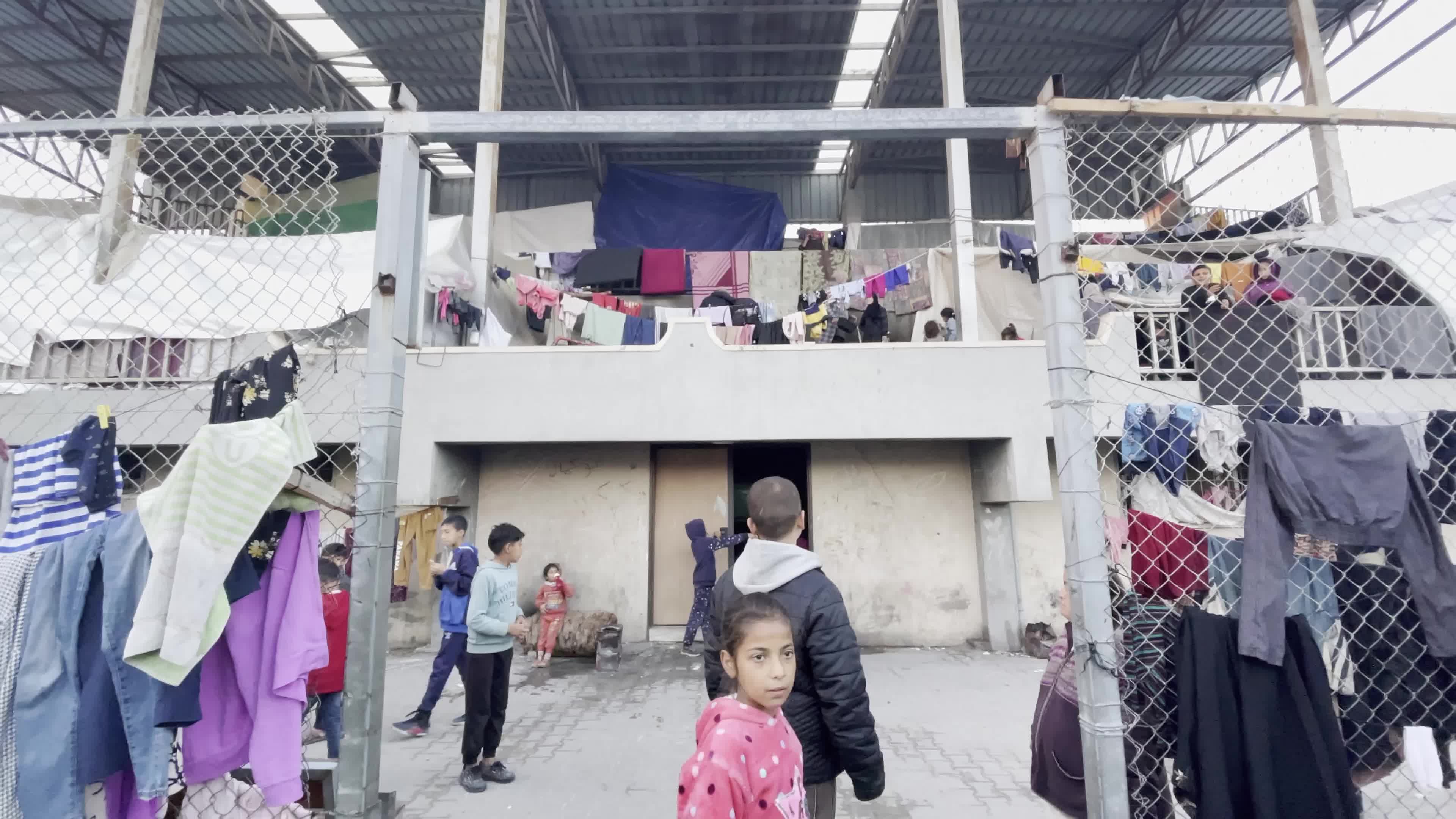 Makeshift Camp in Gaza Amid Hamas-Israel Conflict