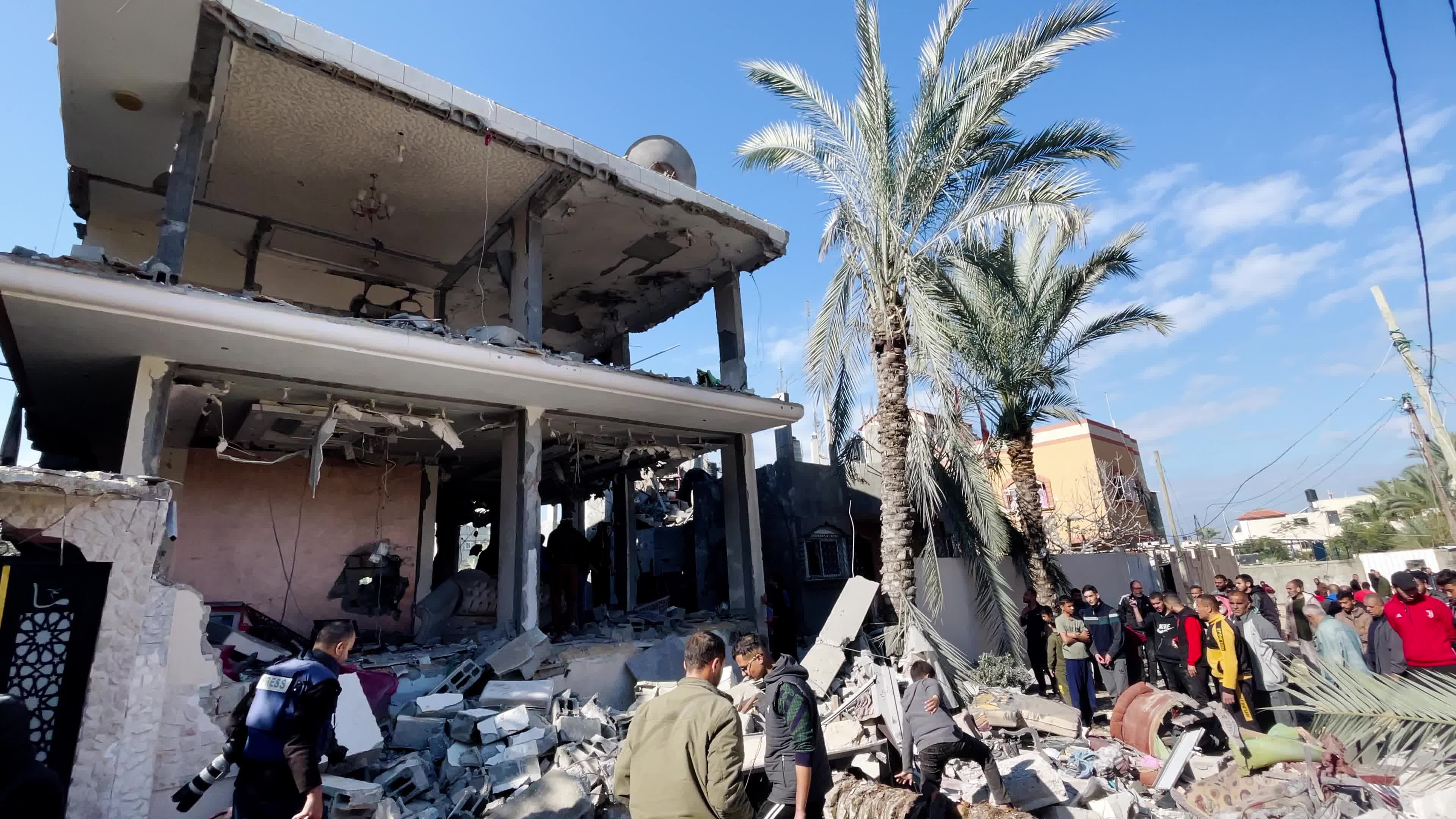 Aftermath of Israeli Airstrike In Gaza, Palestine