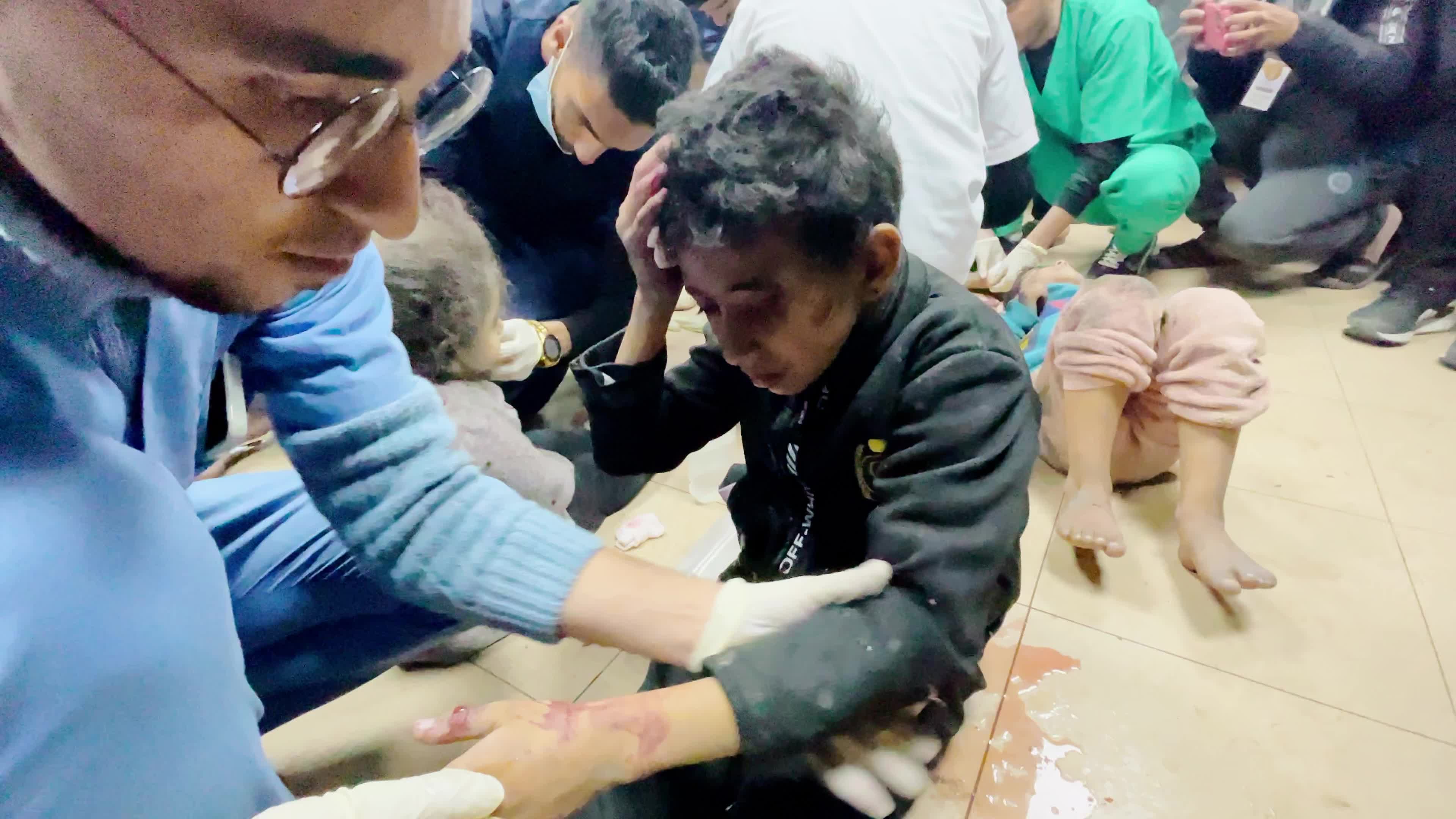 Palestinians Rush Injured to Hospital Amid Ongoing Conflict with Hamas