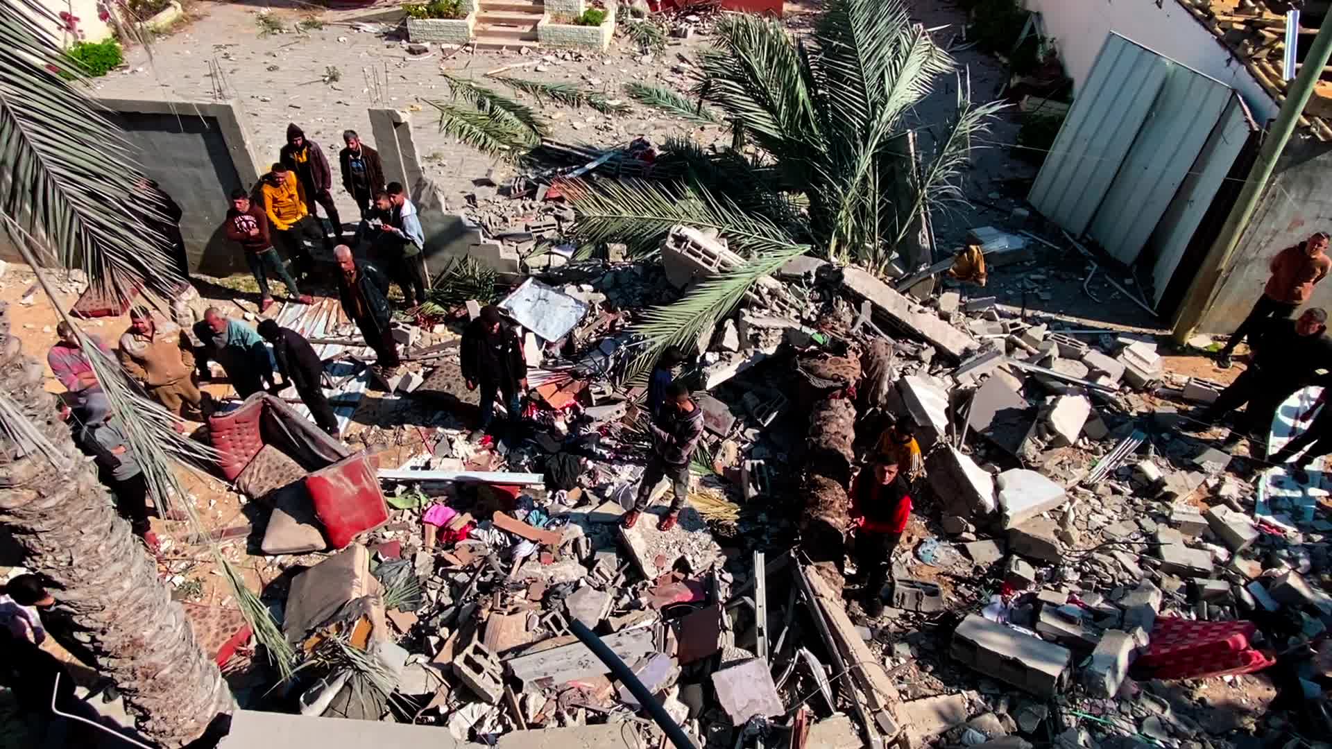 Aftermath of Israeli Airstrike In Gaza, Palestine