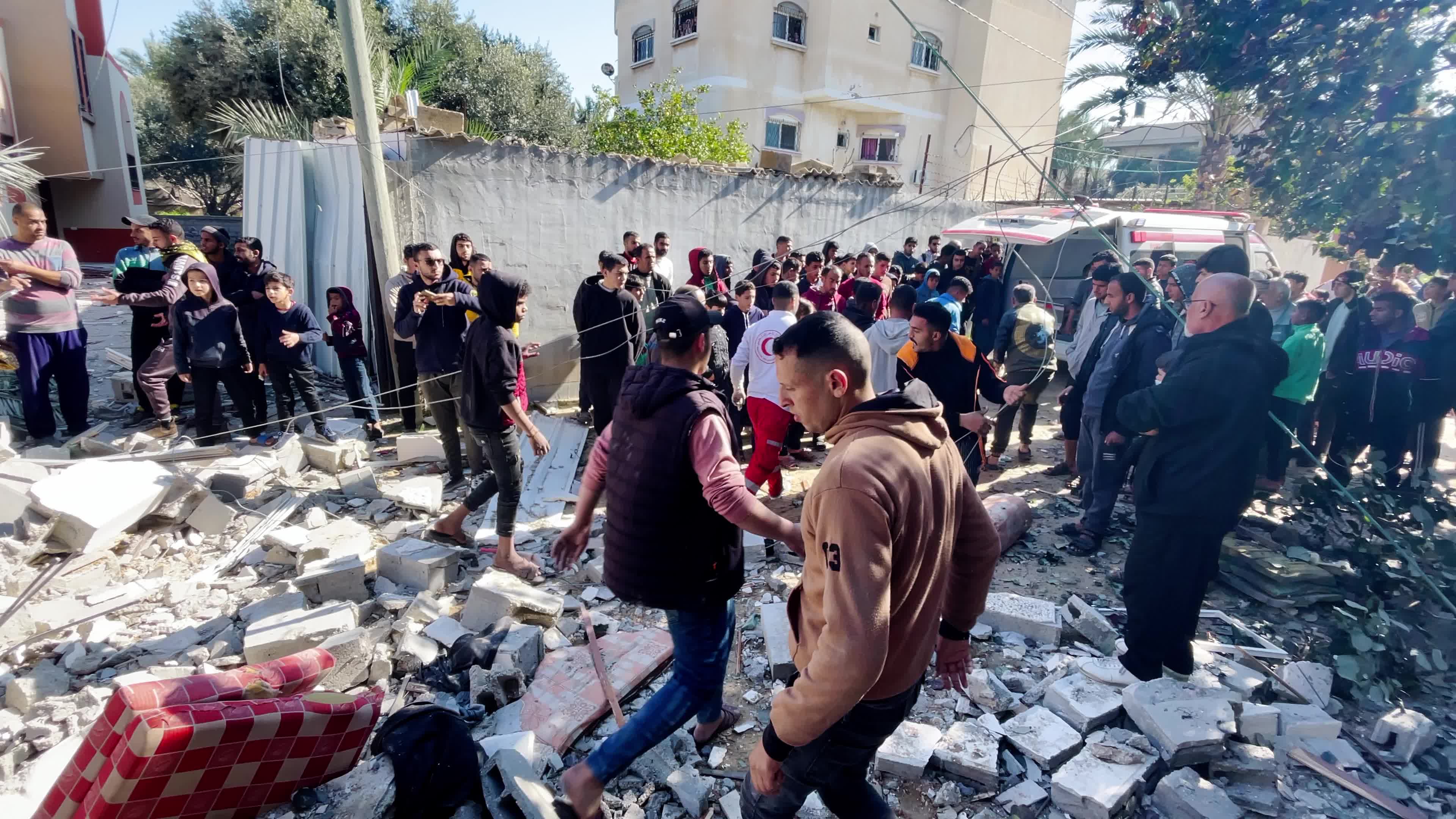 Aftermath of Israeli Airstrike In Gaza, Palestine