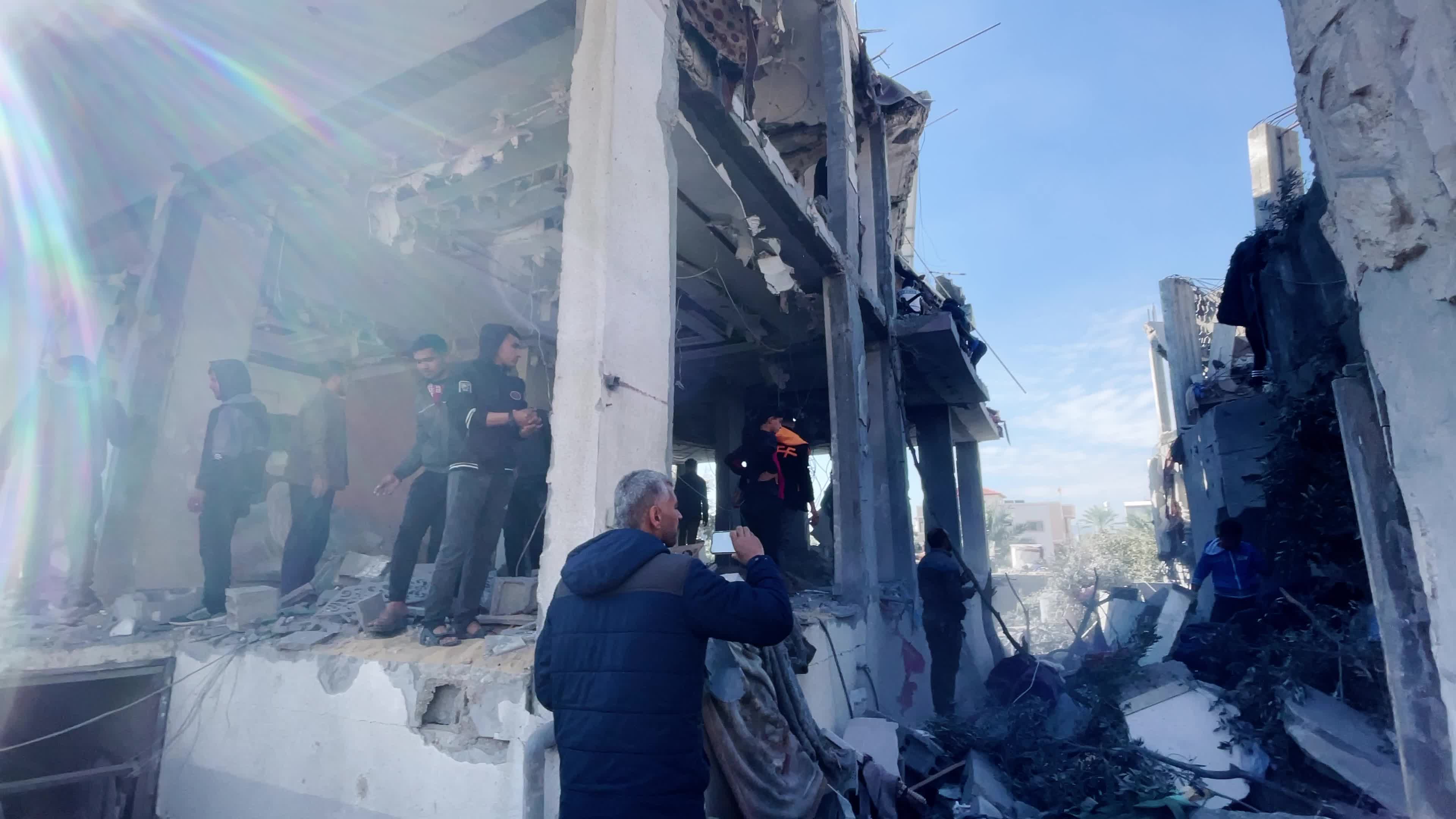 Aftermath of Israeli Airstrike In Gaza, Palestine