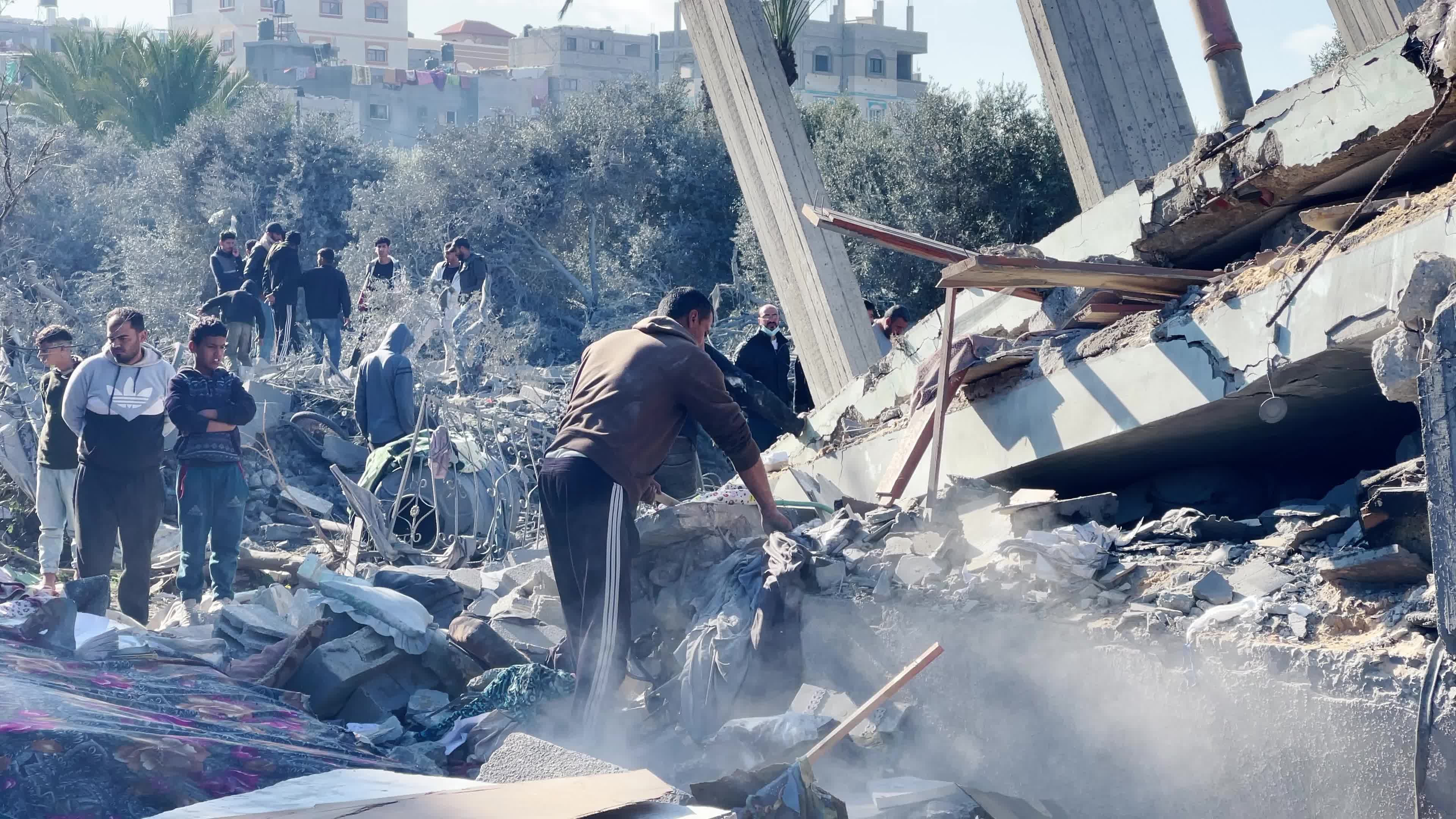 Aftermath of Israeli Airstrike In Gaza, Palestine