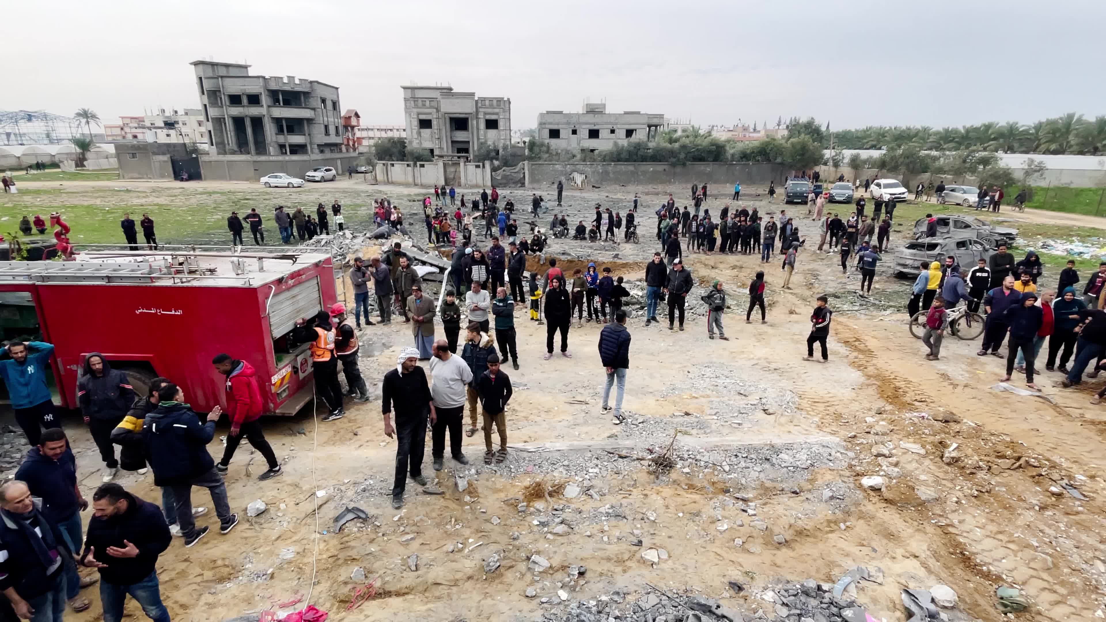 Aftermath Of Israeli Airstrike In Gaza, Palestine