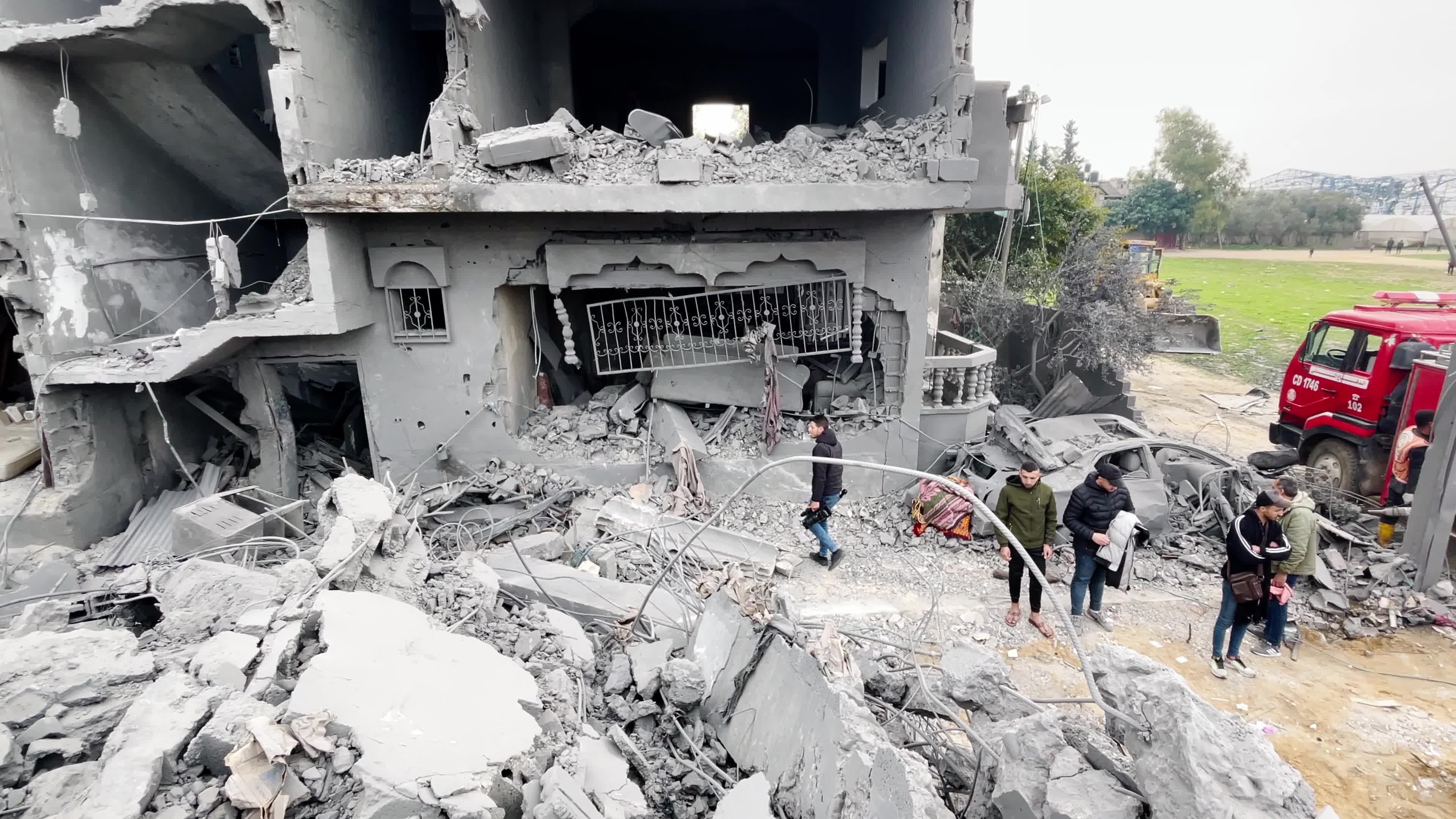 Aftermath Of Israeli Airstrike In Gaza, Palestine