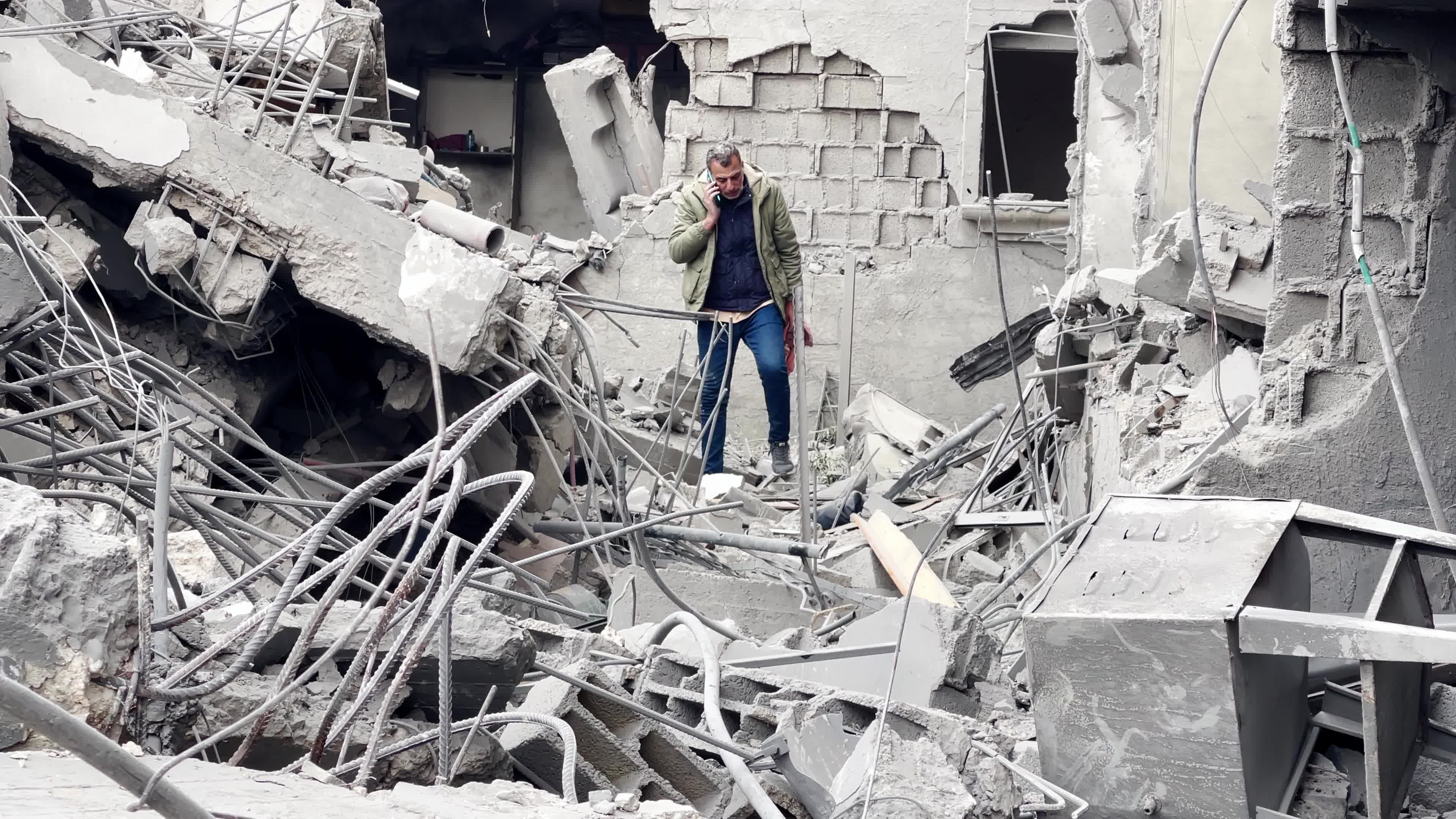 Aftermath Of Israeli Airstrike In Gaza, Palestine