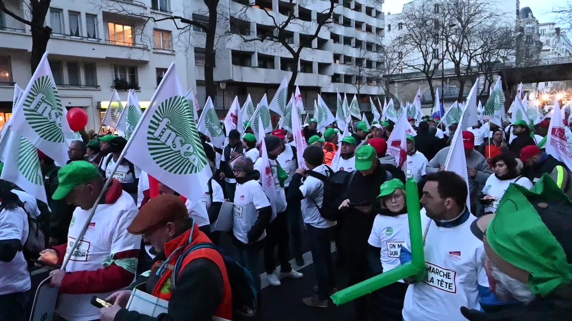 Angry French Farmers Storm Into Agriculture Fair In Paris, France