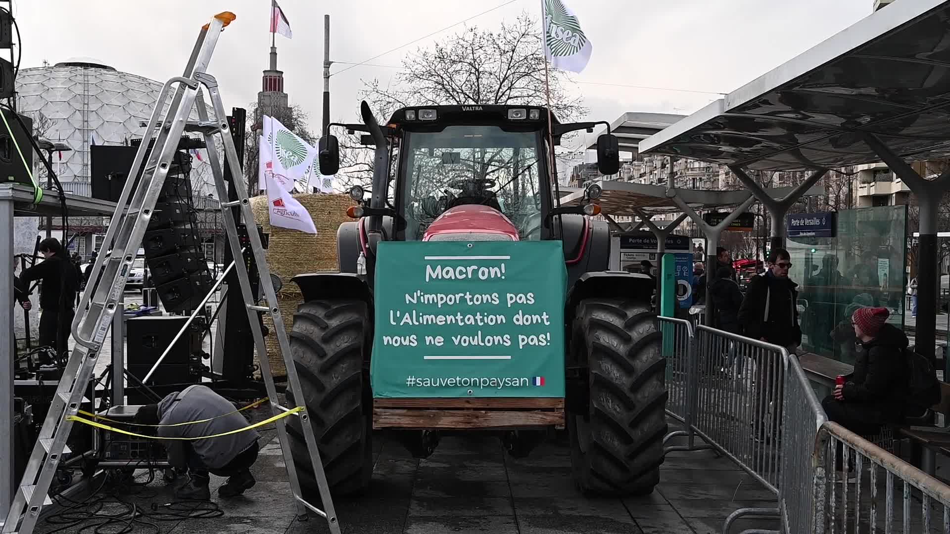 Angry French Farmers Storm Into Agriculture Fair In Paris, France