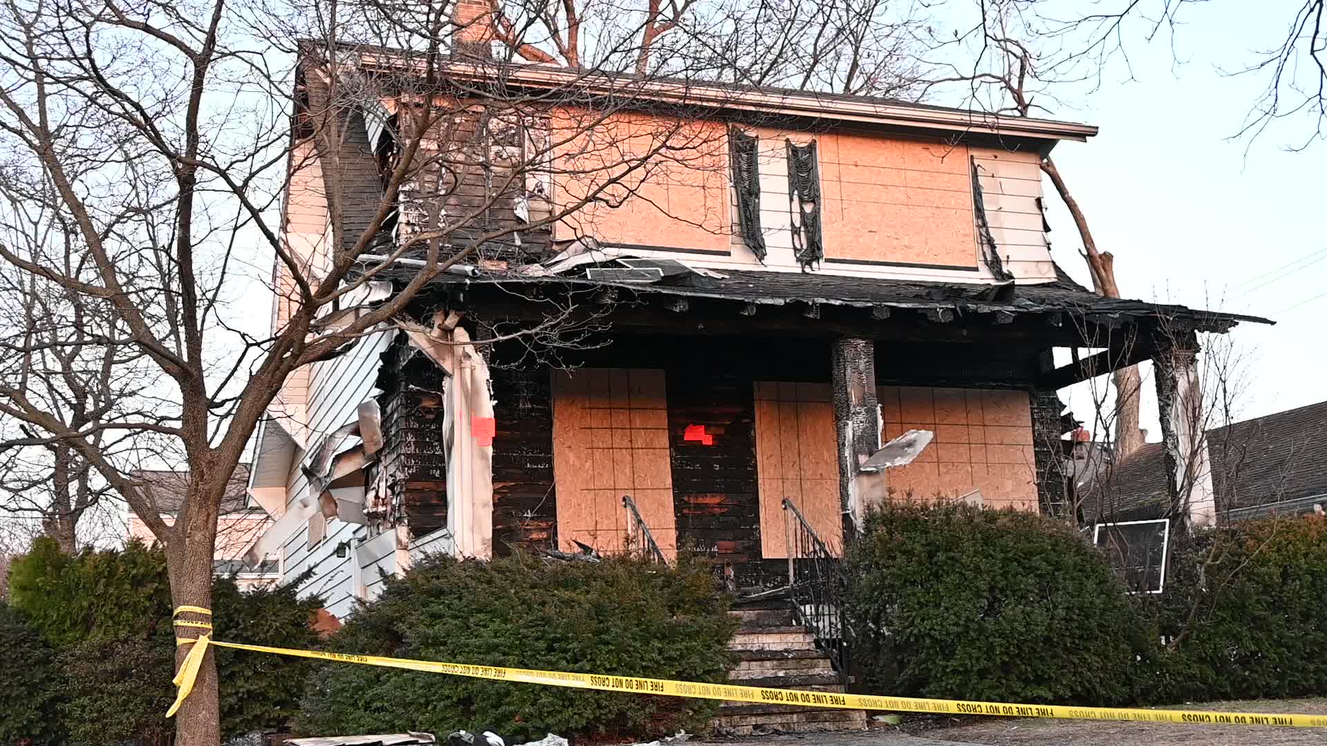 Aftermath Of Three-Alarm Fire At House In Fair Lawn New Jersey