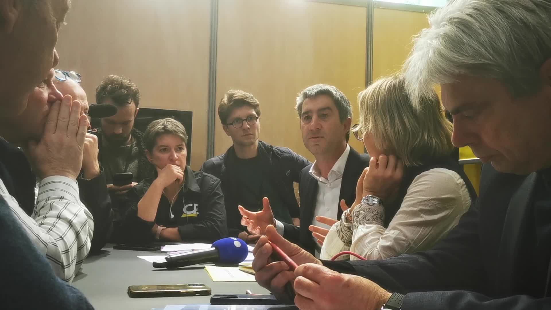 LFI members of the Parliament Francois Ruffin meet the farmers union Coordination Rurale