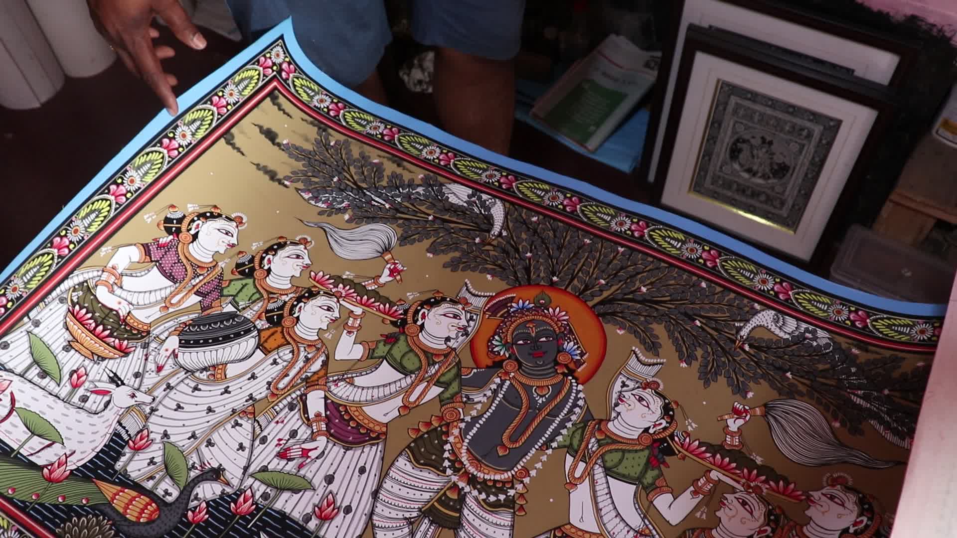 Raghurajpur heritage handicraft village in Odisha , India.
