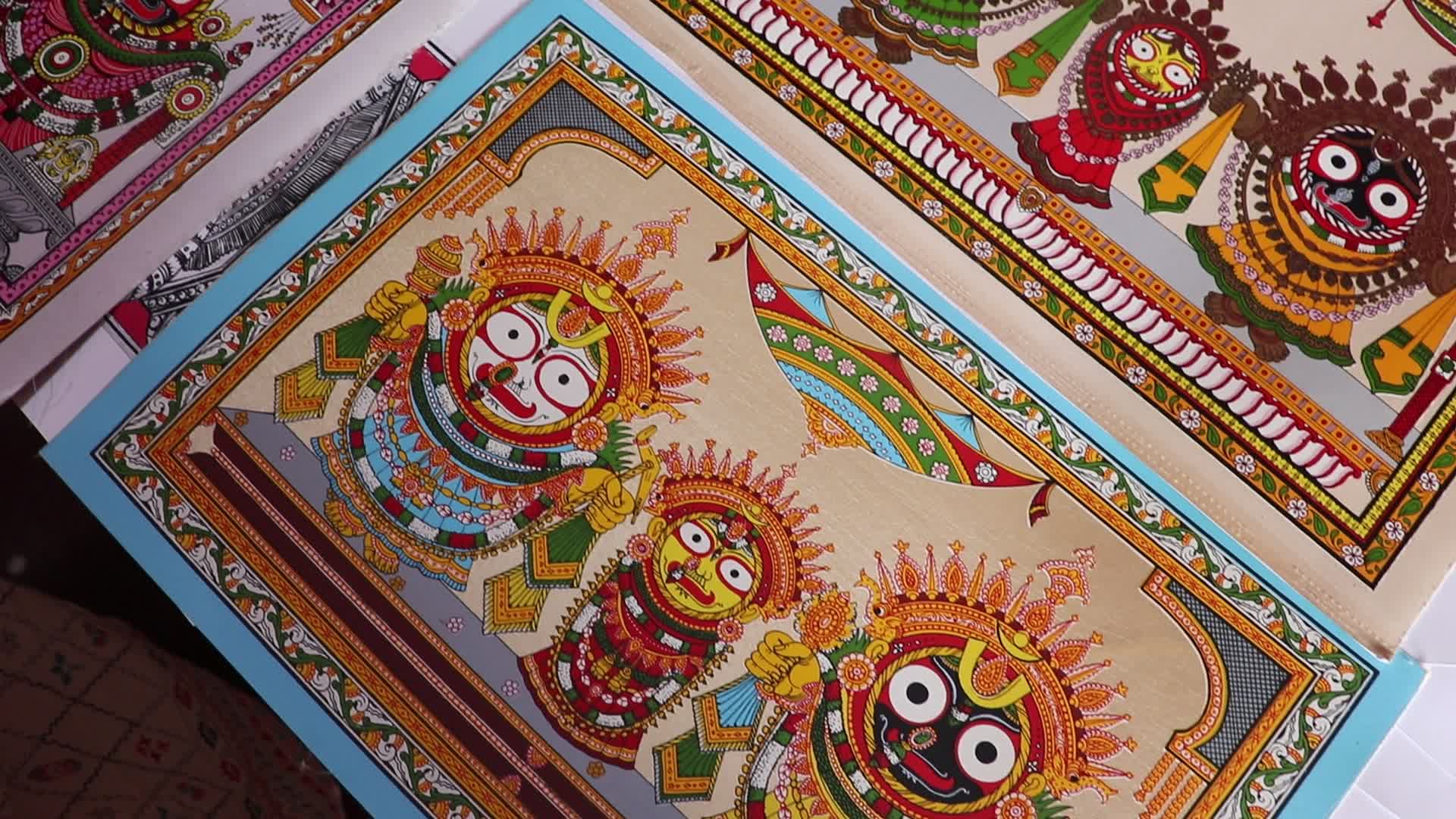 Raghurajpur heritage handicraft village in Odisha , India.