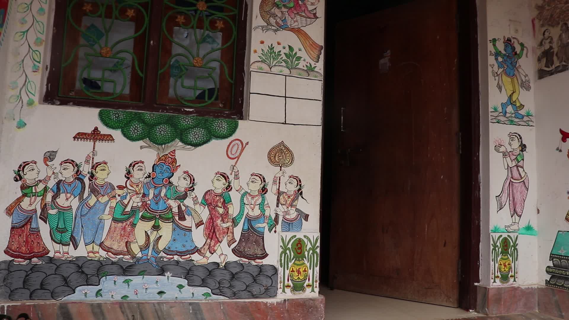 Raghurajpur heritage handicraft village in Odisha , India.