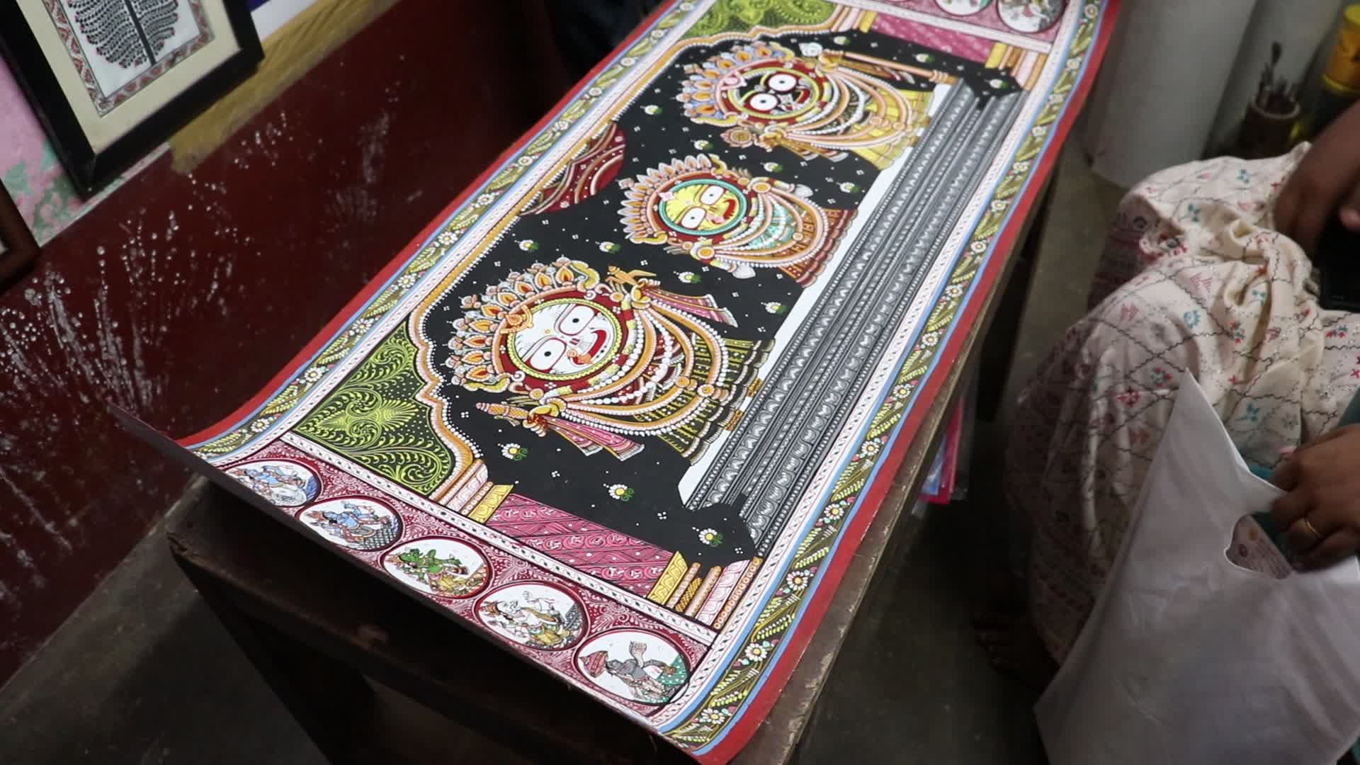 Raghurajpur heritage handicraft village in Odisha , India.